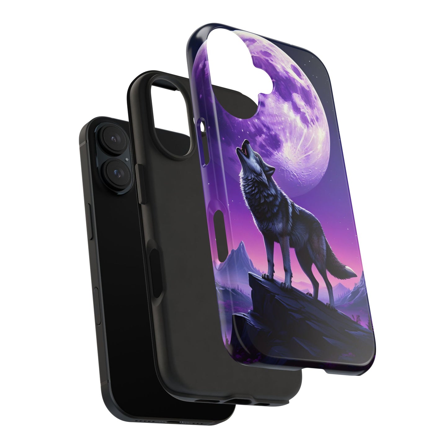 Howling Wolf Tough Phone Cases β Durable Protection with Mystical Moon Design