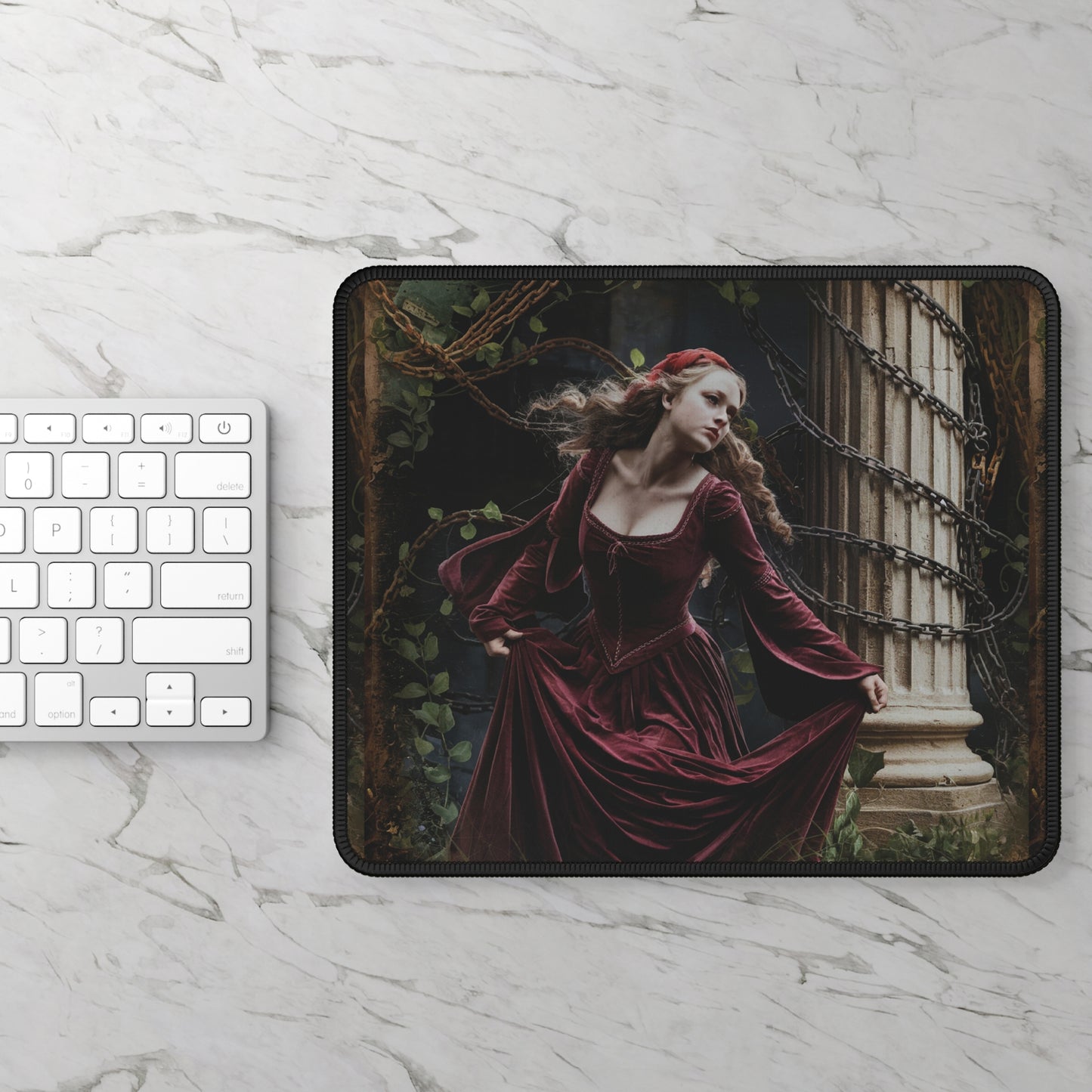 Step Back in Time with the Medieval Maiden Mouse Pad!