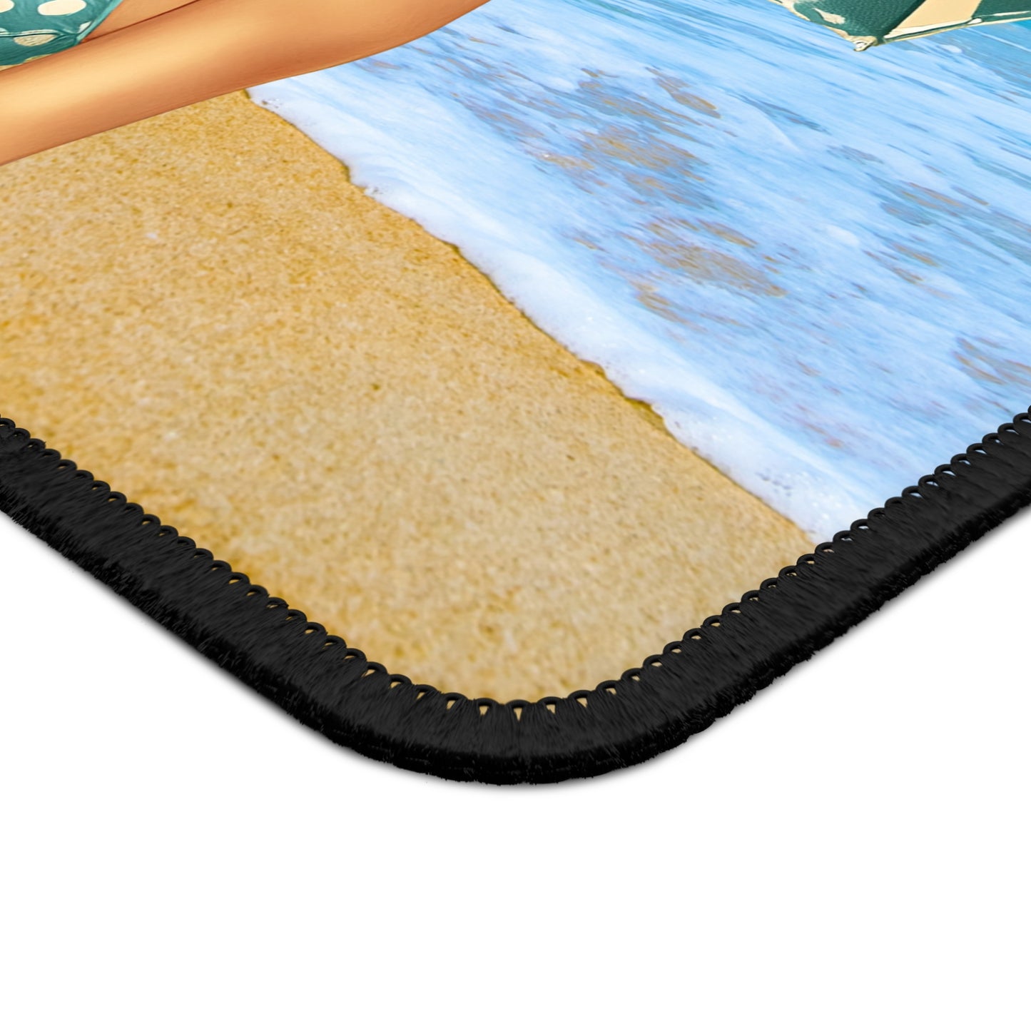 Retro Beach Babe Mouse Pad – Classic Glam Meets Ocean Breeze