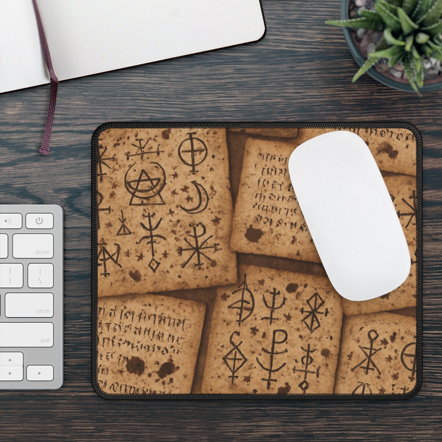 Scrolls of Arcana Mouse Pad – Where Every Symbol Unlocks a Hidden Power!