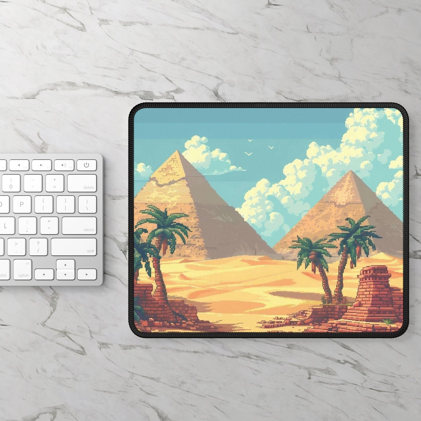 Pixel Pharaoh Mouse Pad – 8-Bit Ruins, Infinite Adventure