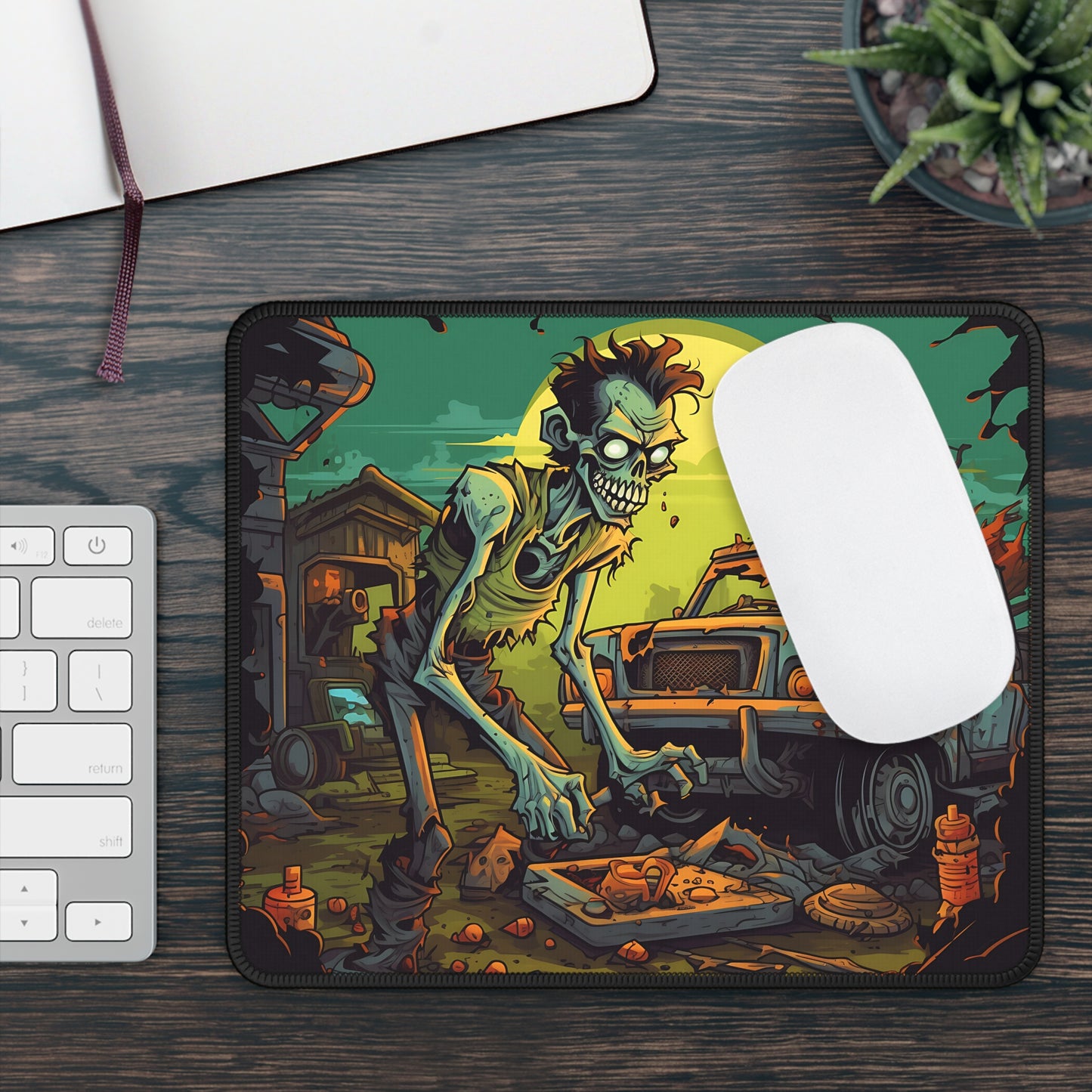 Junkyard Creep Mouse Pad – Undead, Unhinged, and Unapologetic