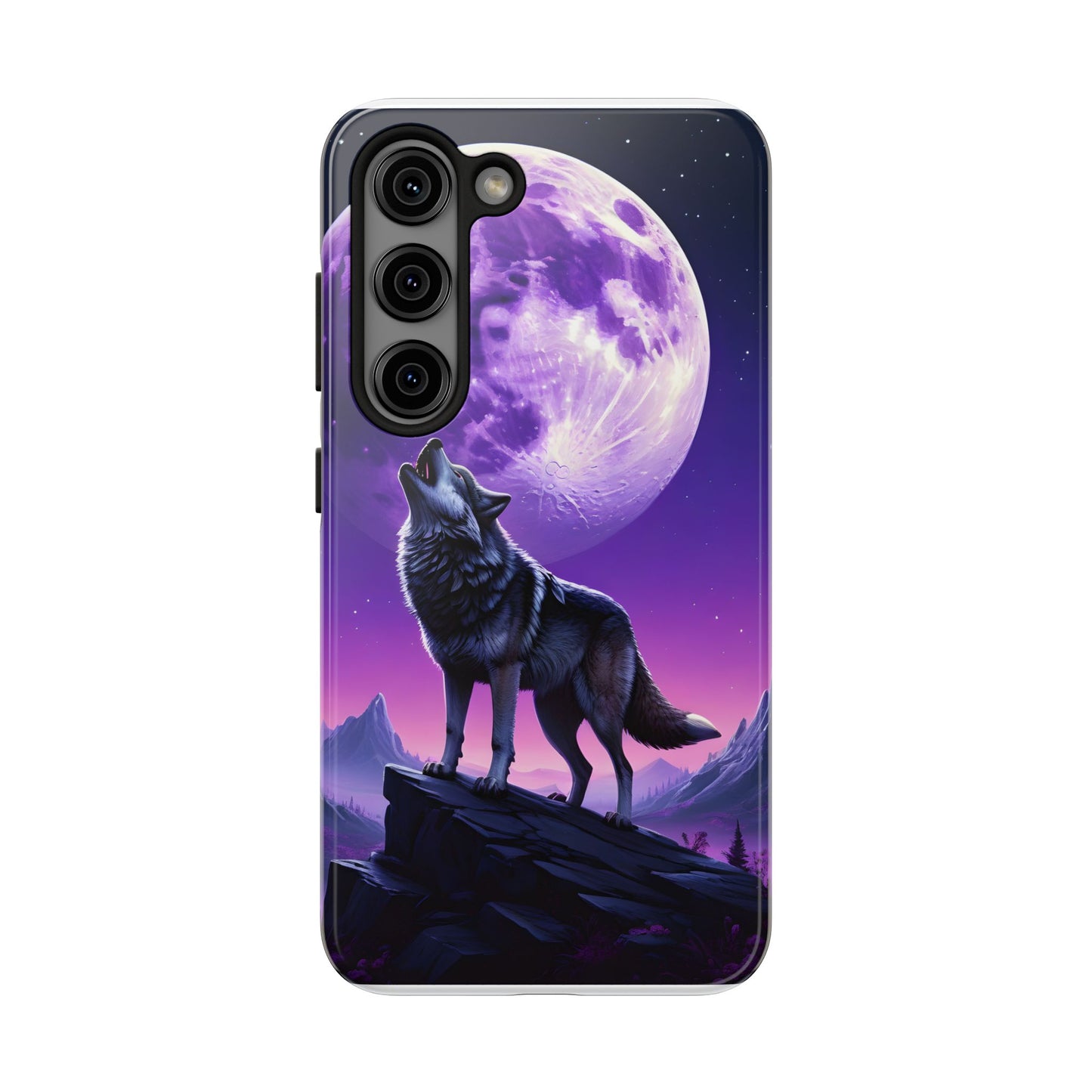 Howling Wolf Tough Phone Cases β Durable Protection with Mystical Moon Design