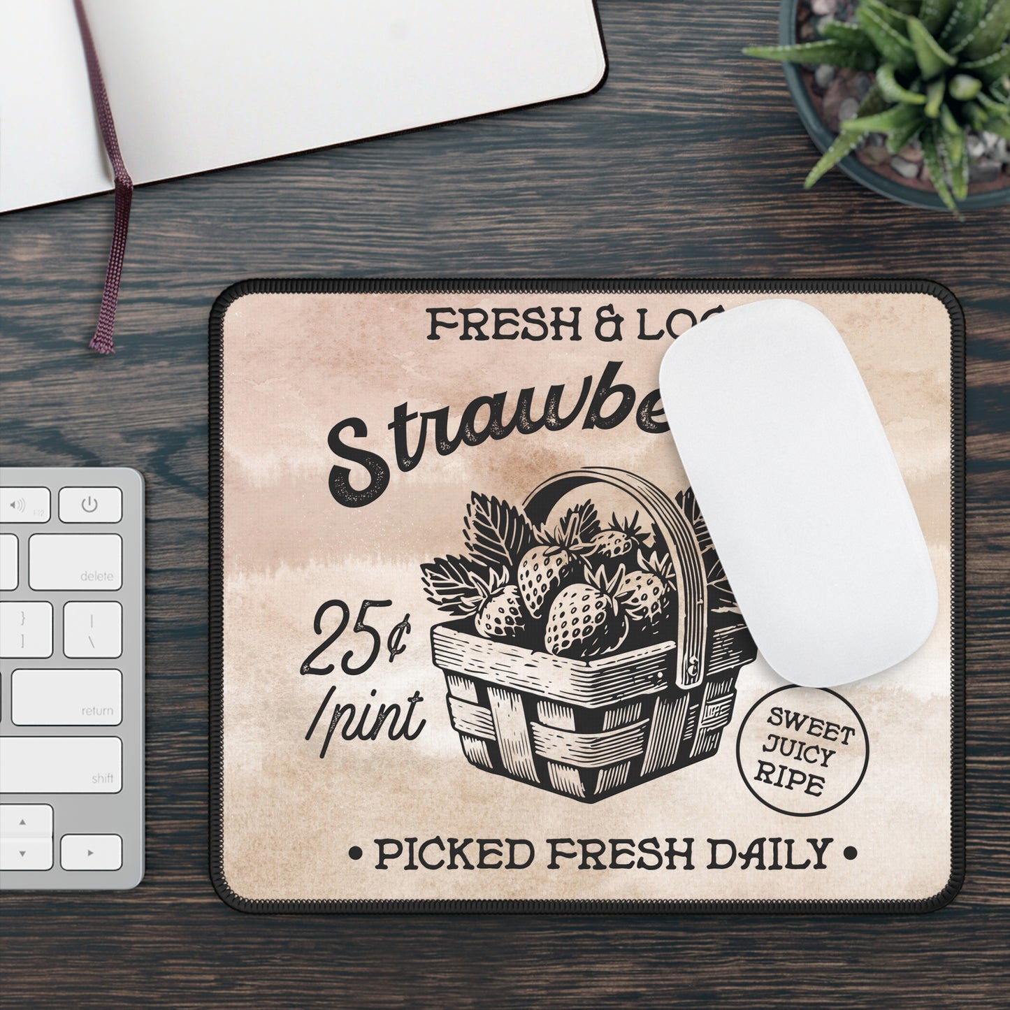Fresh Strawberries Mouse Pad – Sweet, Juicy, and Ready to Click 🍓