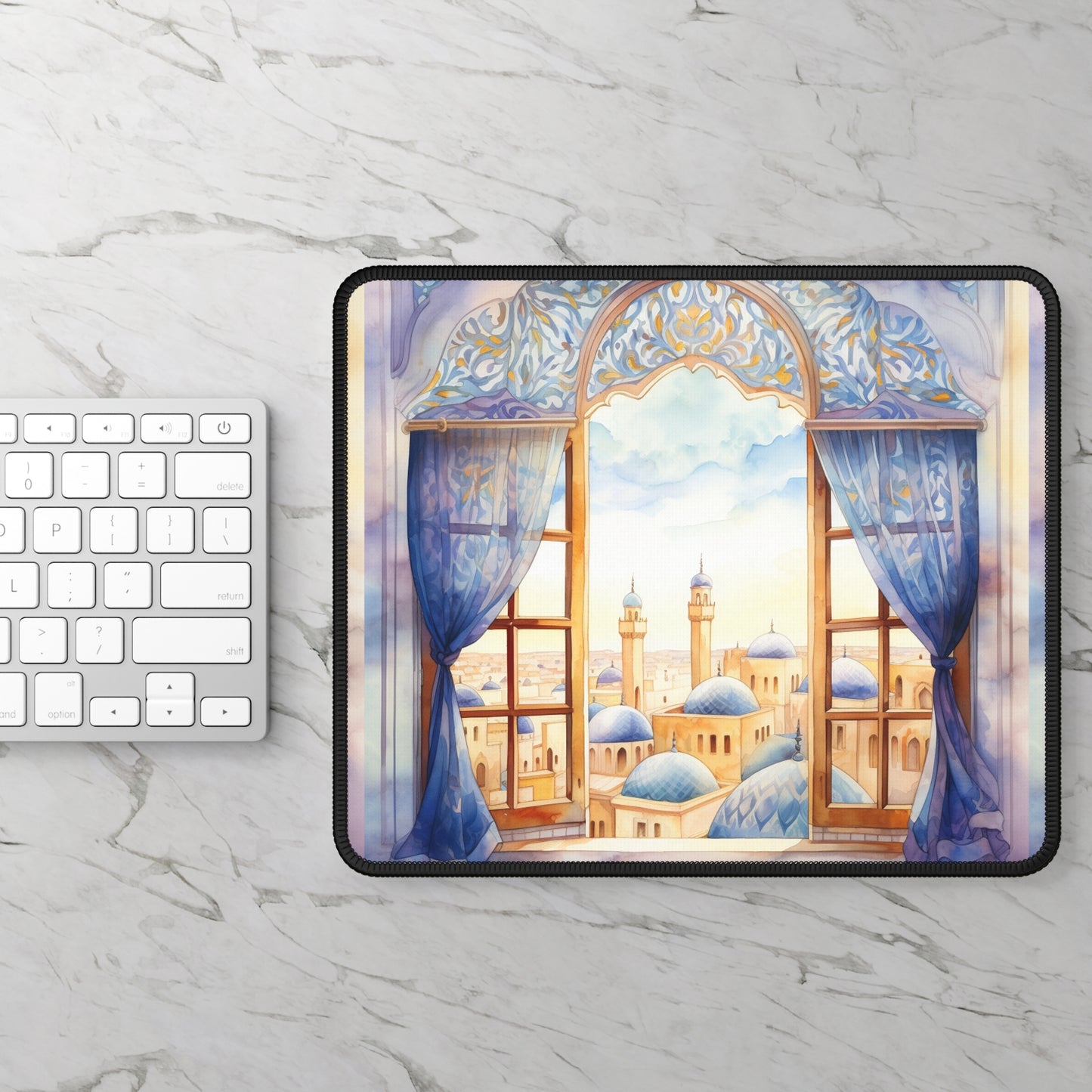 Sapphire Skyline Mouse Pad – A Window to the Ancient World