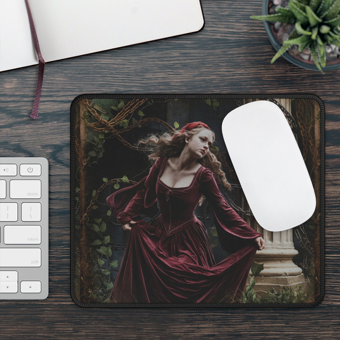 Step Back in Time with the Medieval Maiden Mouse Pad!