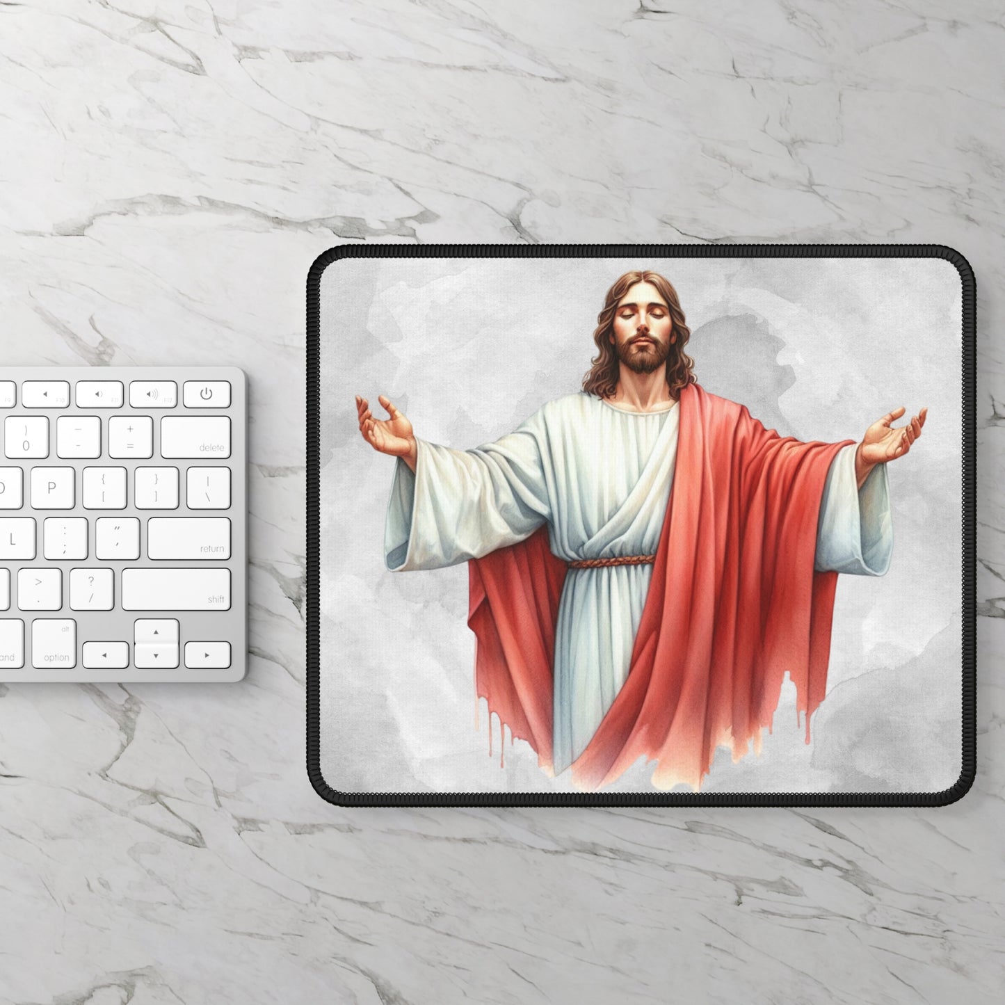 Divine Blessing Mouse Pad – Carry His Light and Love Through Every Moment