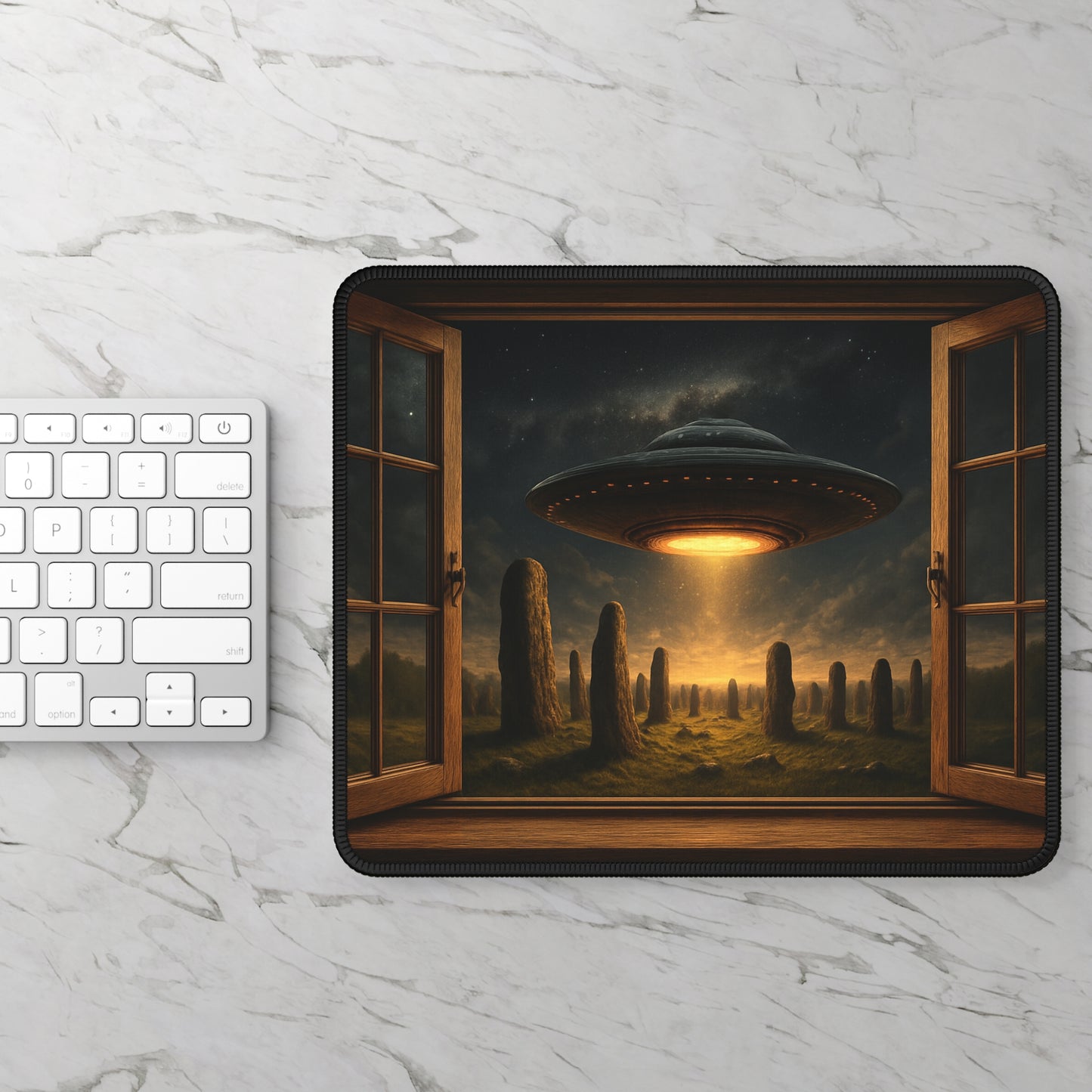 The Visitor Mouse Pad – UFO Encounter at Window View