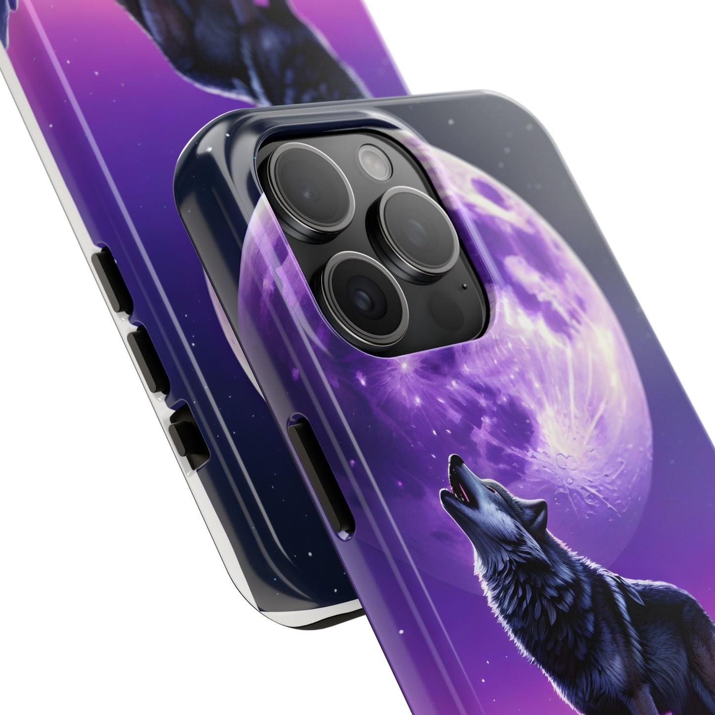 Howling Wolf Tough Phone Cases β Durable Protection with Mystical Moon Design