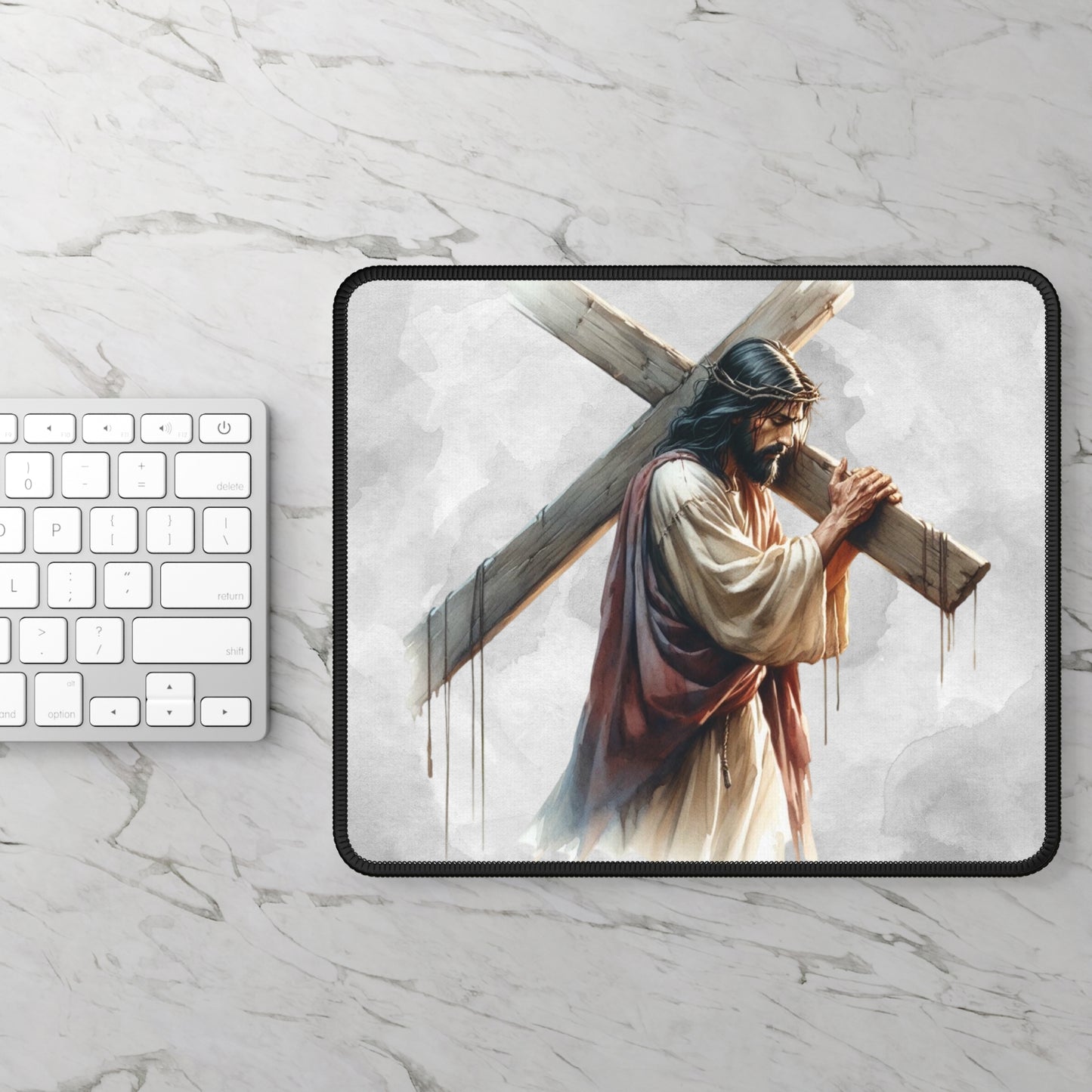 Path of Grace Mouse Pad – A Daily Reminder of Strength, Sacrifice, and Love