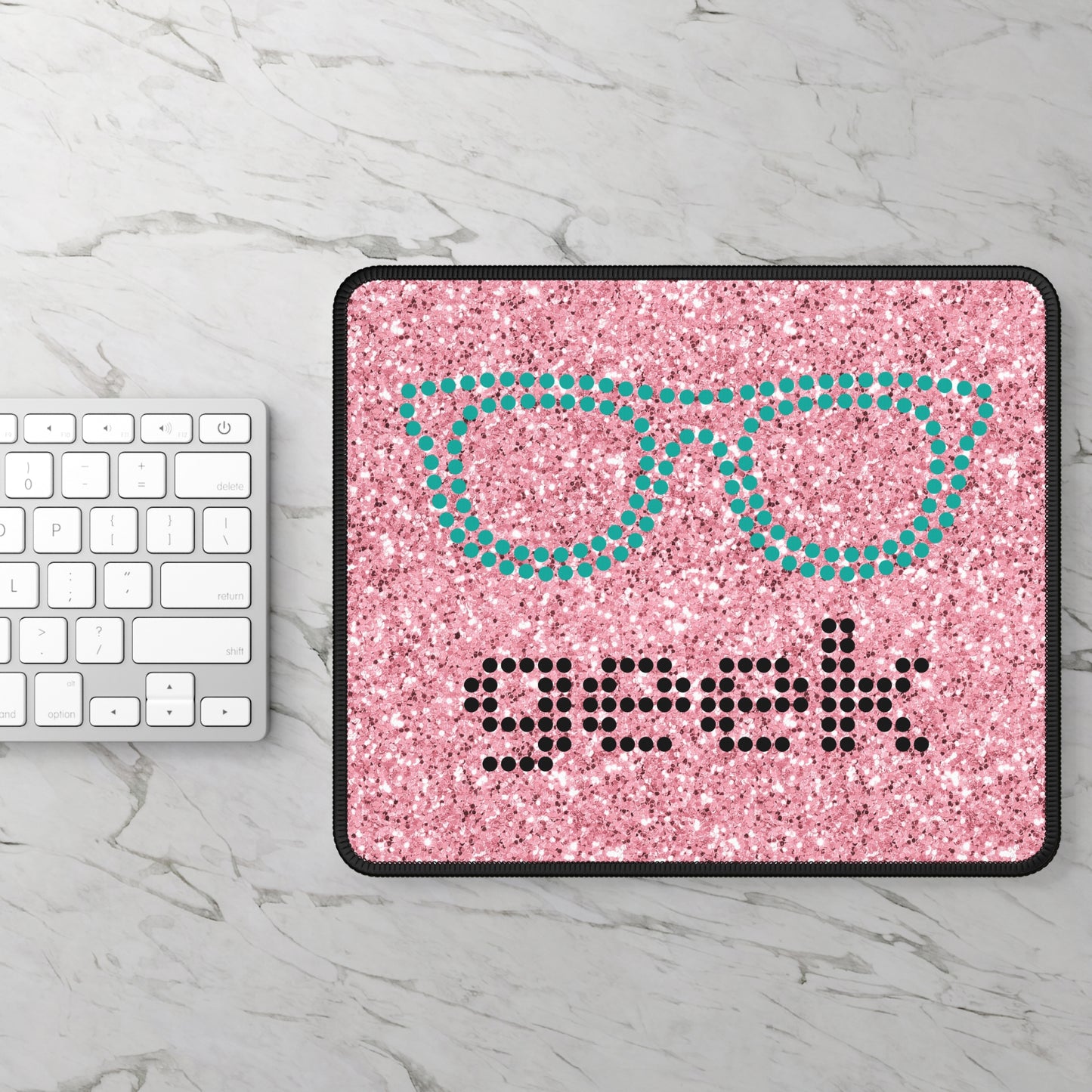 Glitter Geek Mouse Pad – Where Sparkle Meets Smart