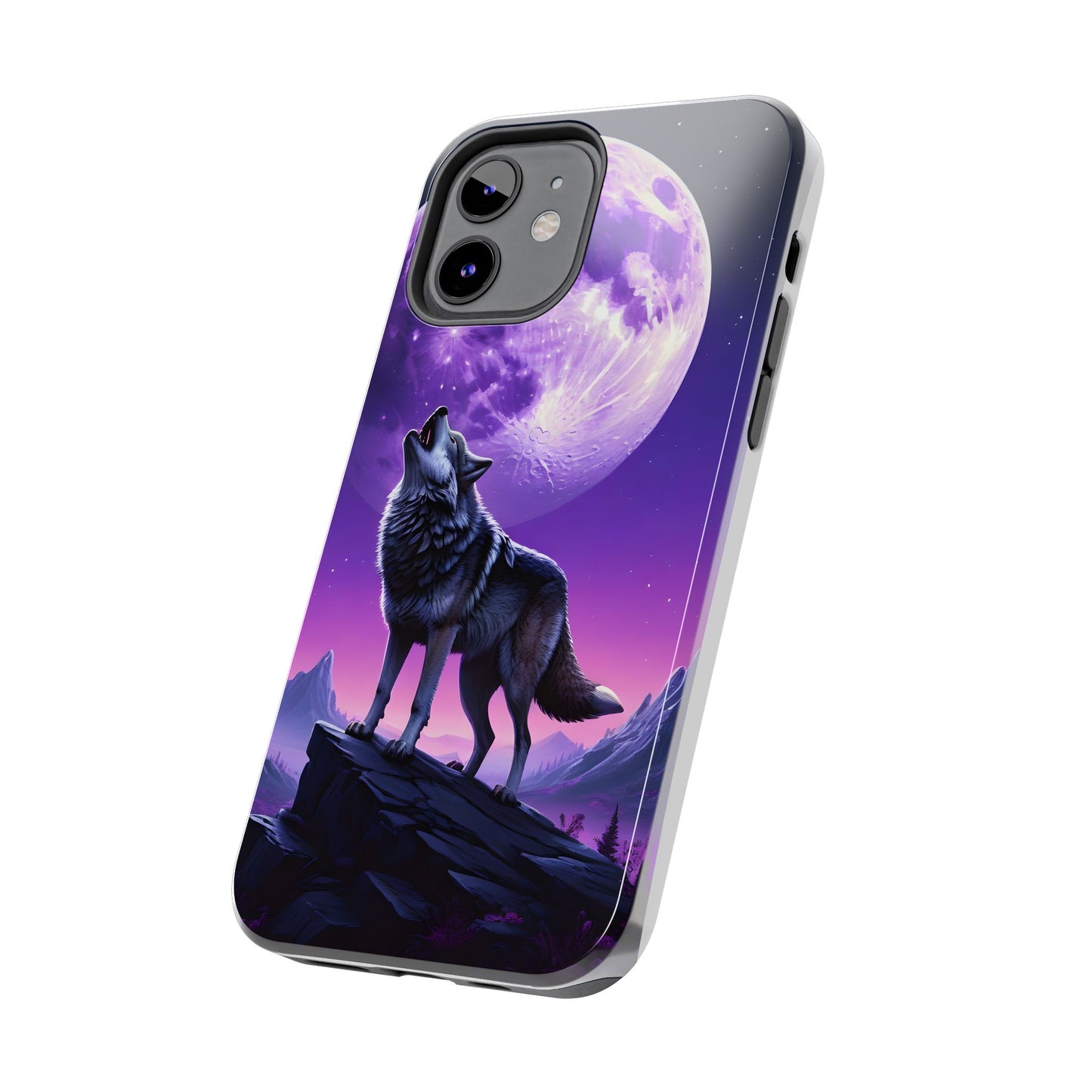 Howling Wolf Tough Phone Cases β Durable Protection with Mystical Moon Design