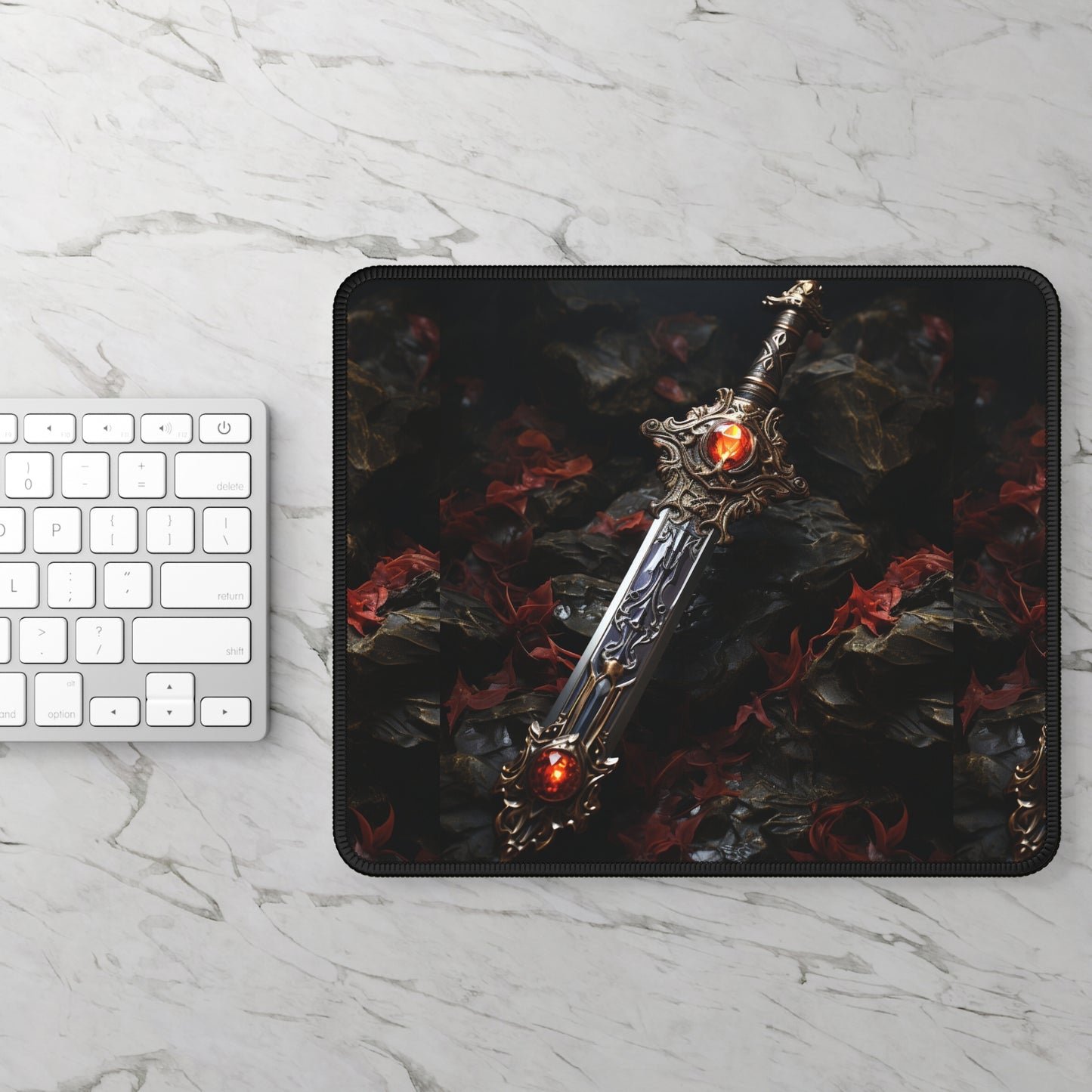 Infernal King's Blade Mouse Pad – Rule Your Realm with Every Move!