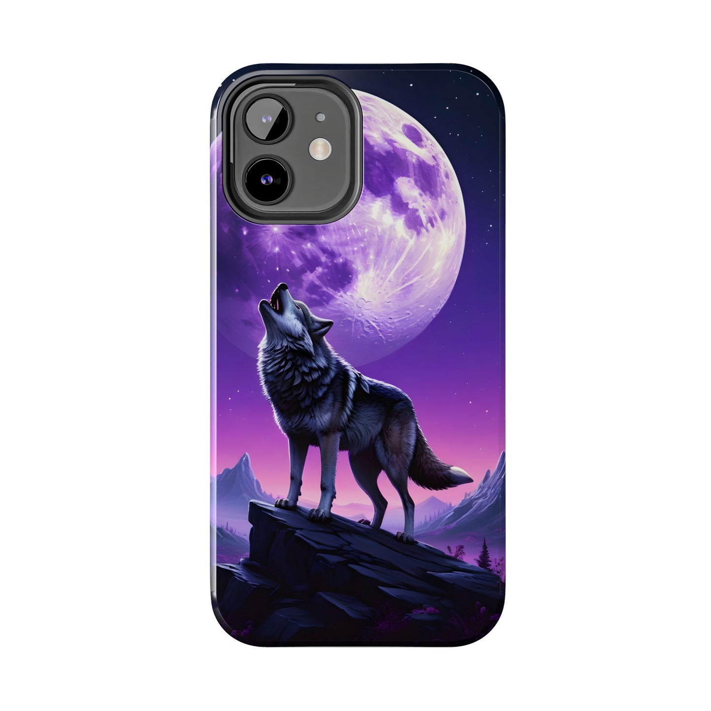 Howling Wolf Tough Phone Cases β Durable Protection with Mystical Moon Design