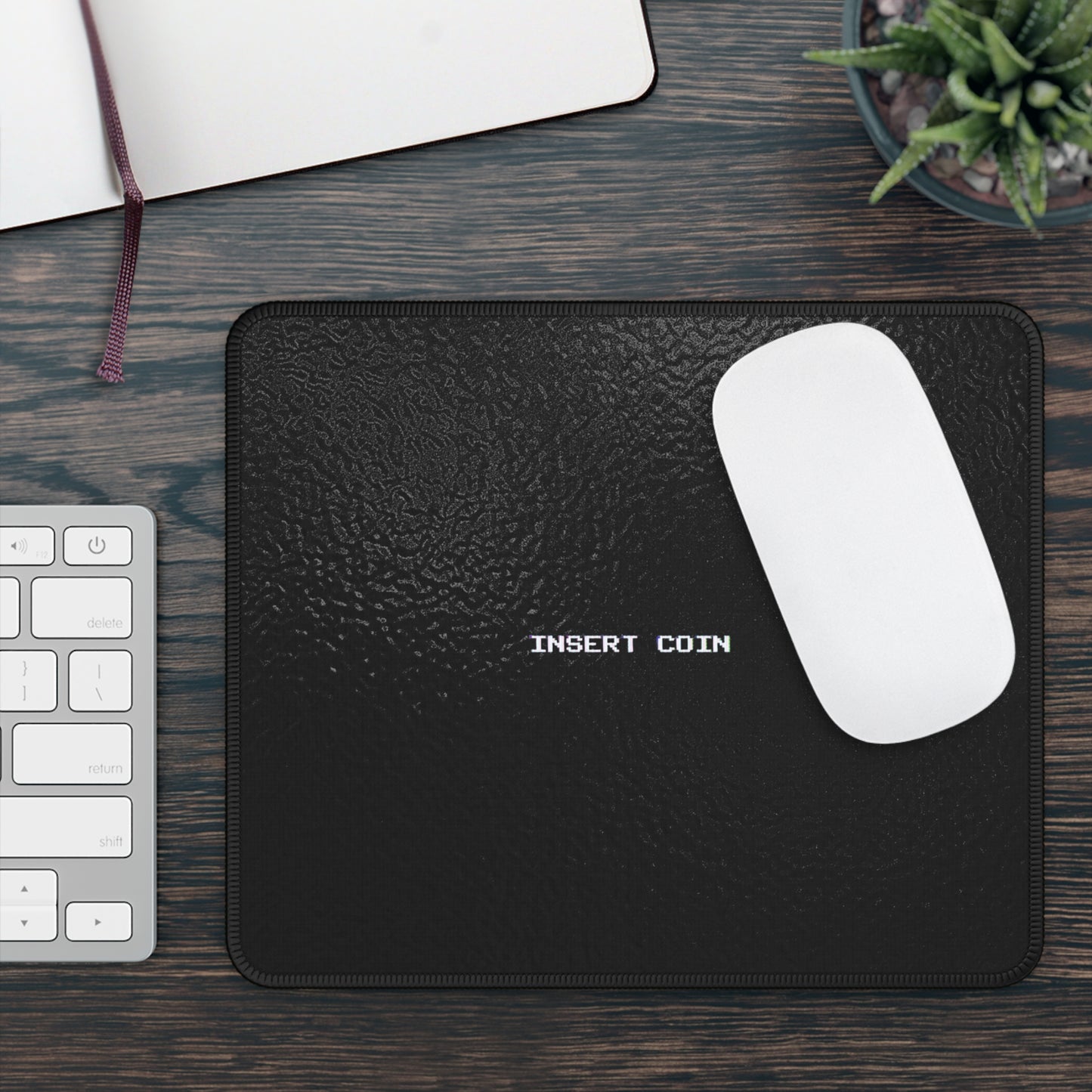 Insert Coin Mouse Pad – Level Up Your Desk, One Click at a Time!