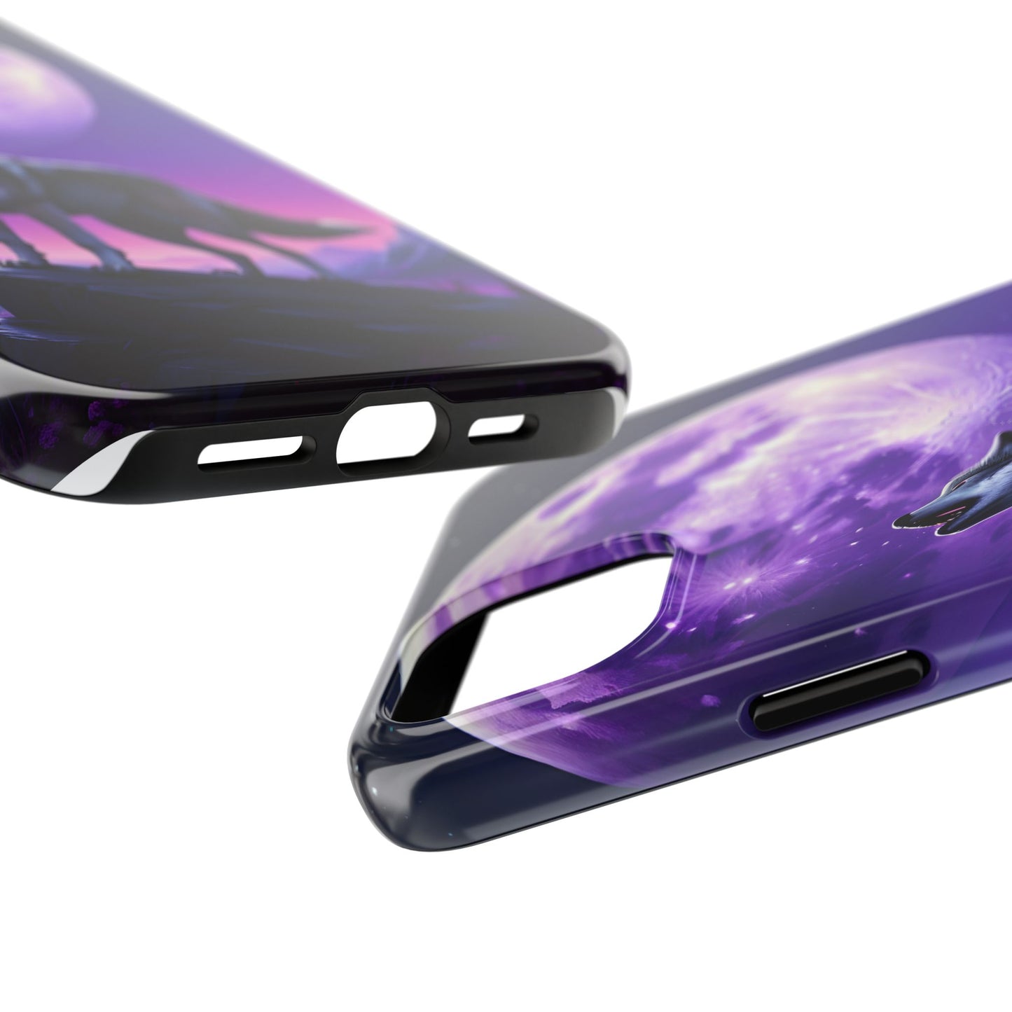 Howling Wolf Tough Phone Cases β Durable Protection with Mystical Moon Design