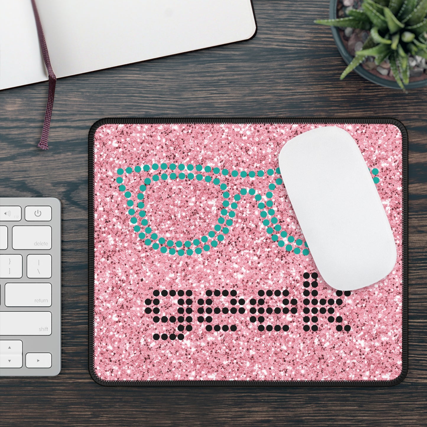 Glitter Geek Mouse Pad – Where Sparkle Meets Smart