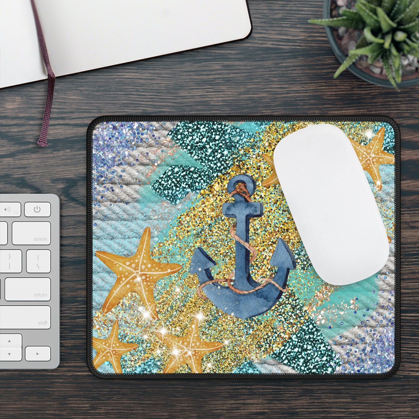 Seas the Sparkle Mouse Pad – Anchored in Glitter, Fueled by Shine
