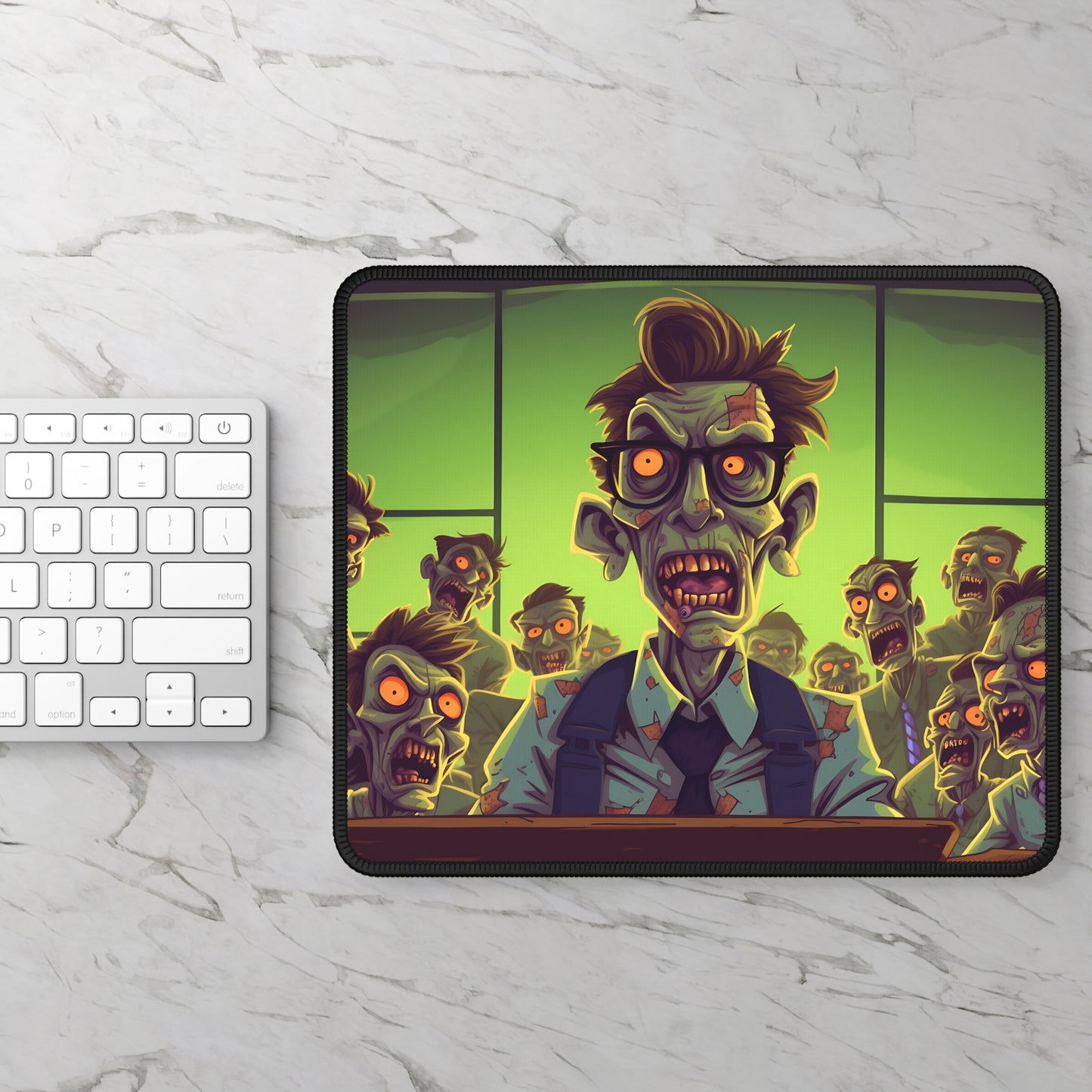 Corporate Zom-Bie Meeting Mouse Pad – Mondays Just Got Worse