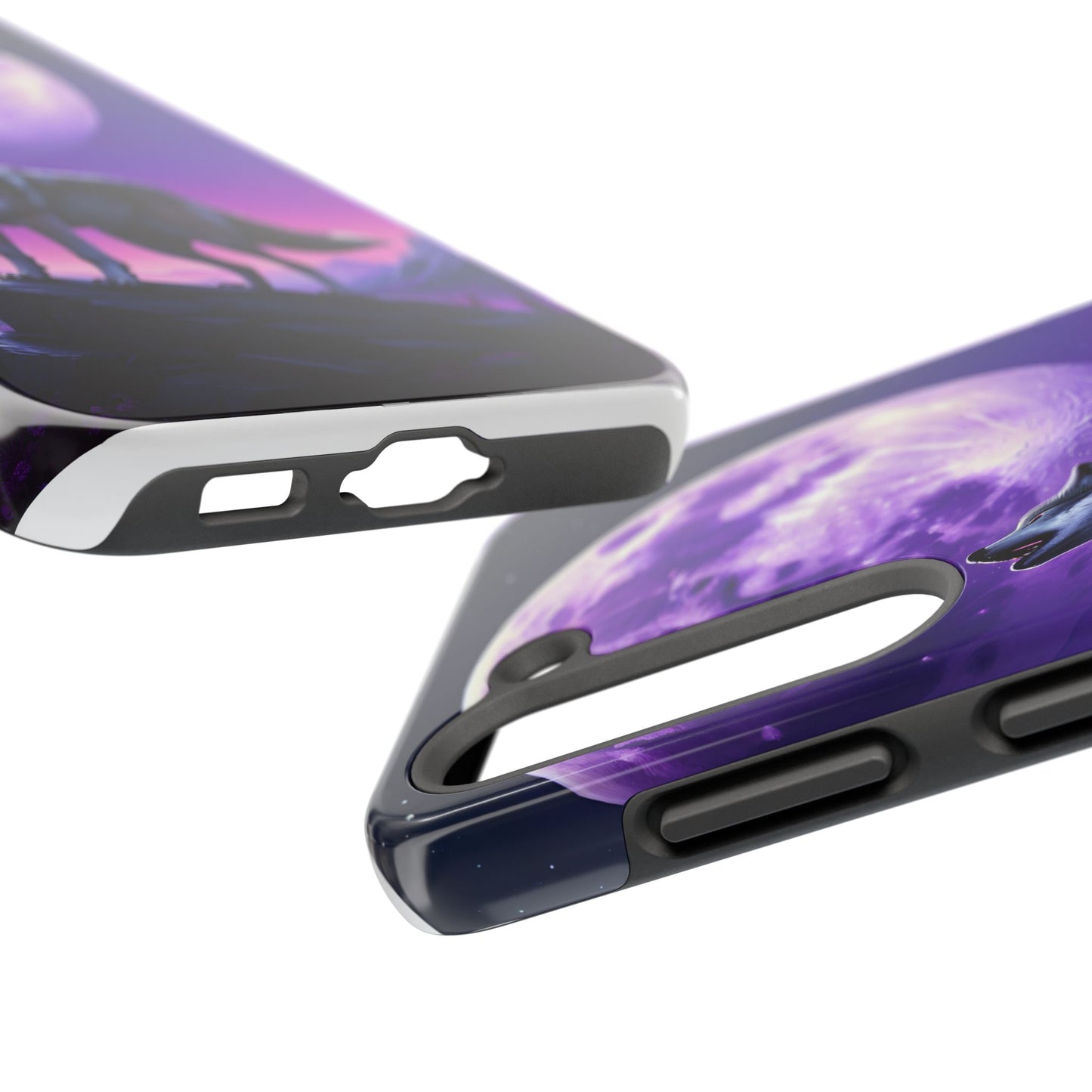 Howling Wolf Tough Phone Cases β Durable Protection with Mystical Moon Design