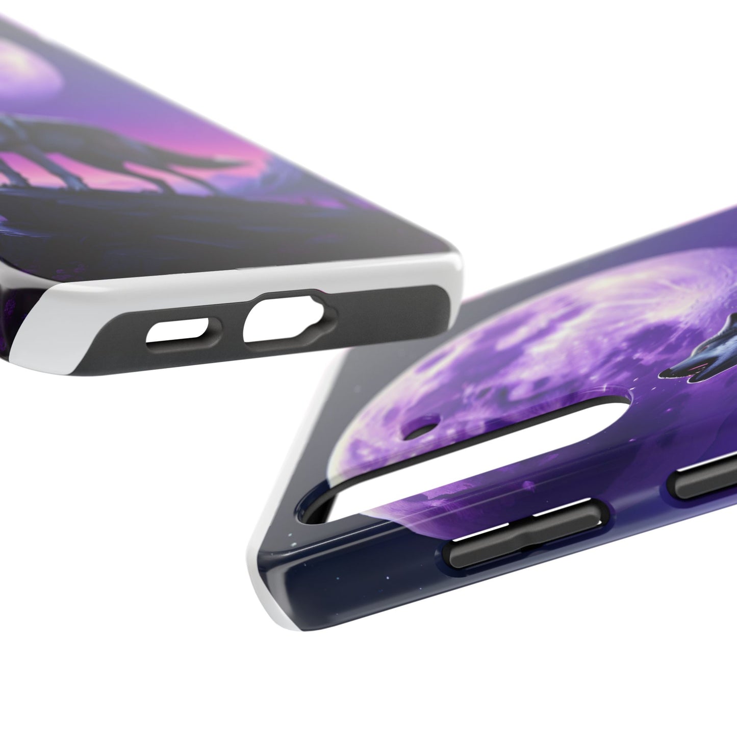 Howling Wolf Tough Phone Cases β Durable Protection with Mystical Moon Design