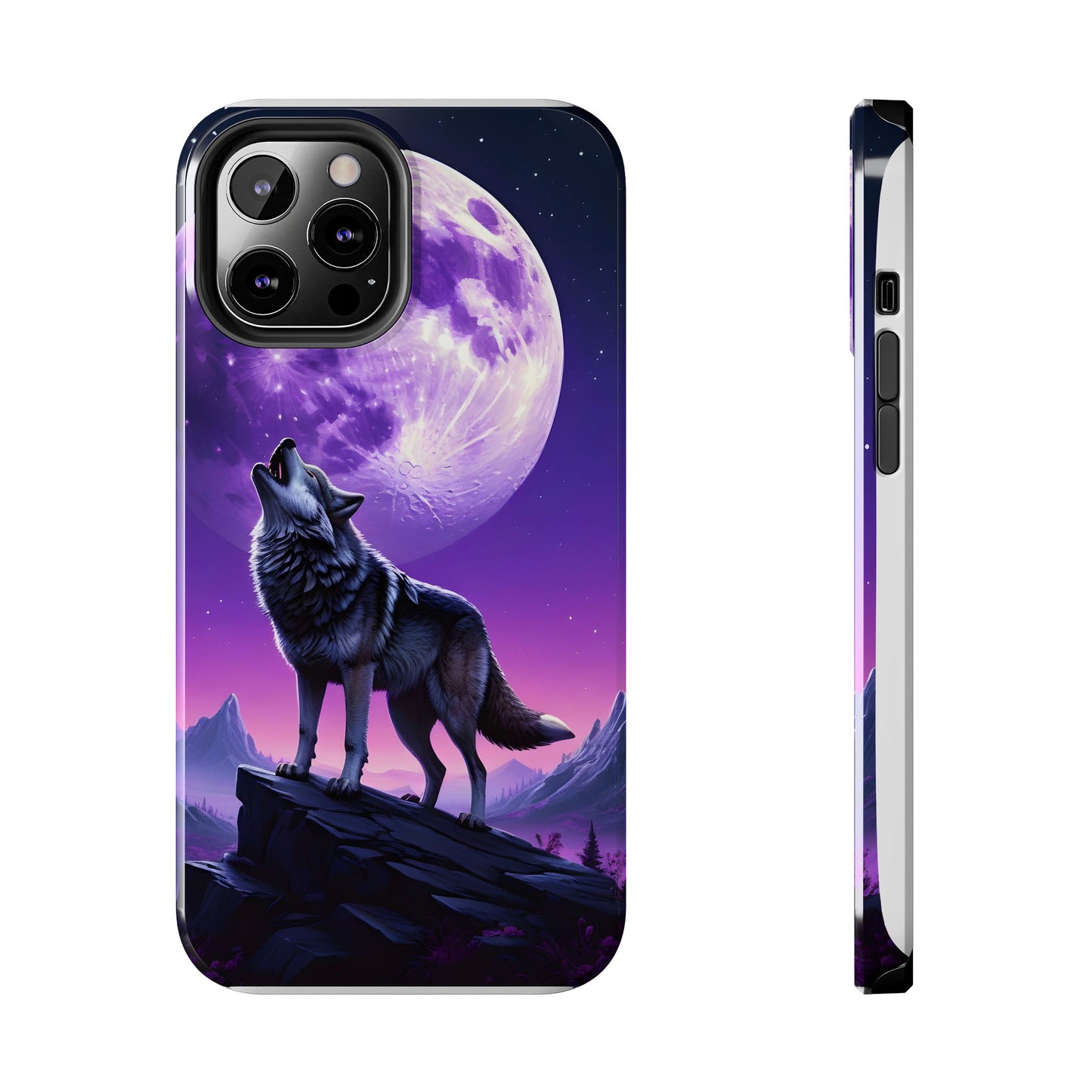 Howling Wolf Tough Phone Cases β Durable Protection with Mystical Moon Design
