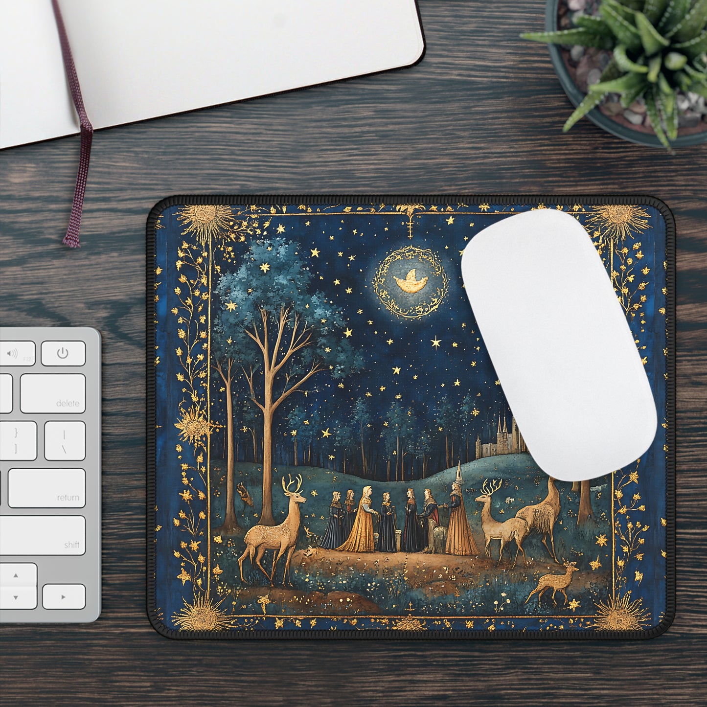 Moonlit Kingdom Mouse Pad – A Royal March Beneath the Stars