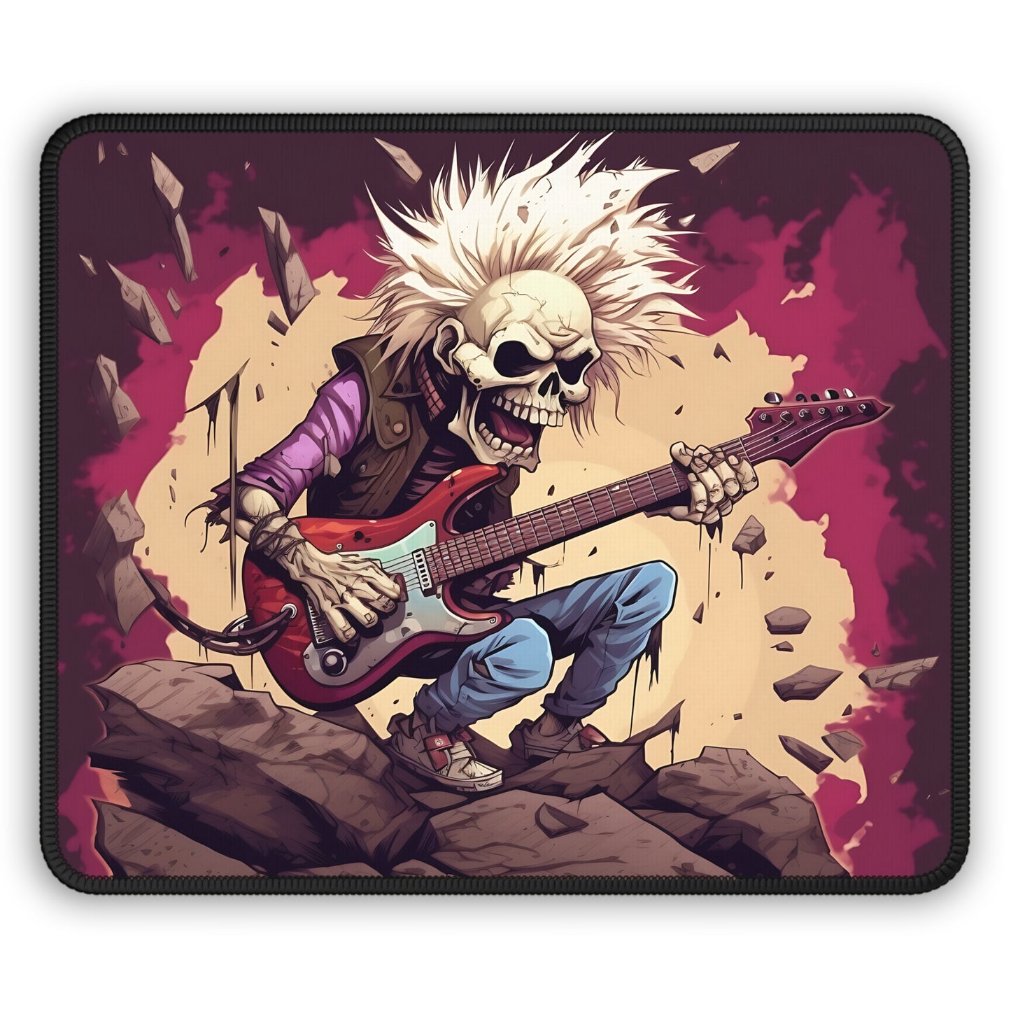 Shred Till You're Dead Mouse Pad – Bone-Crushing Riffs & Rock 'n' Roll Rage