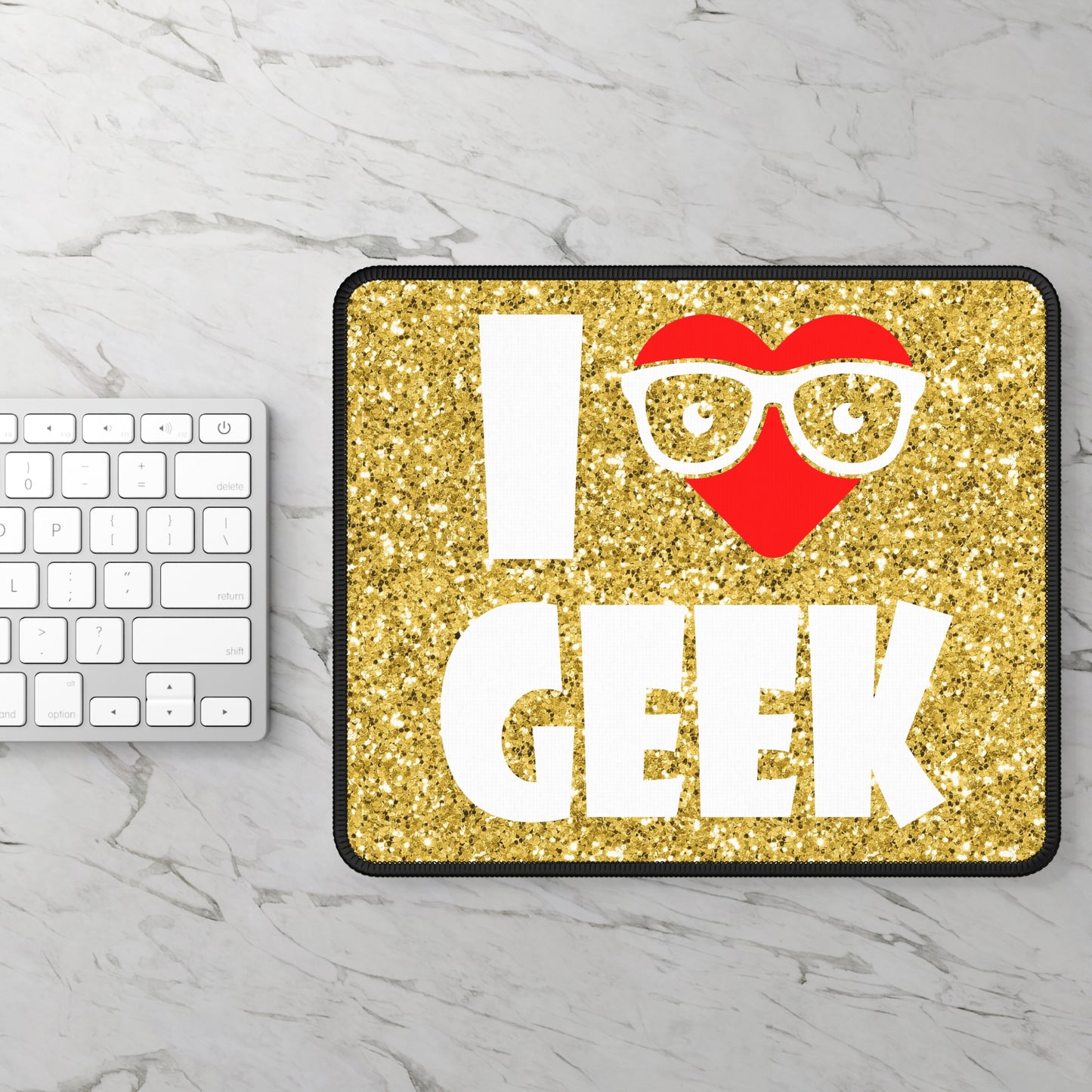 I Love Geek Mouse Pad – Nerdy & Proud