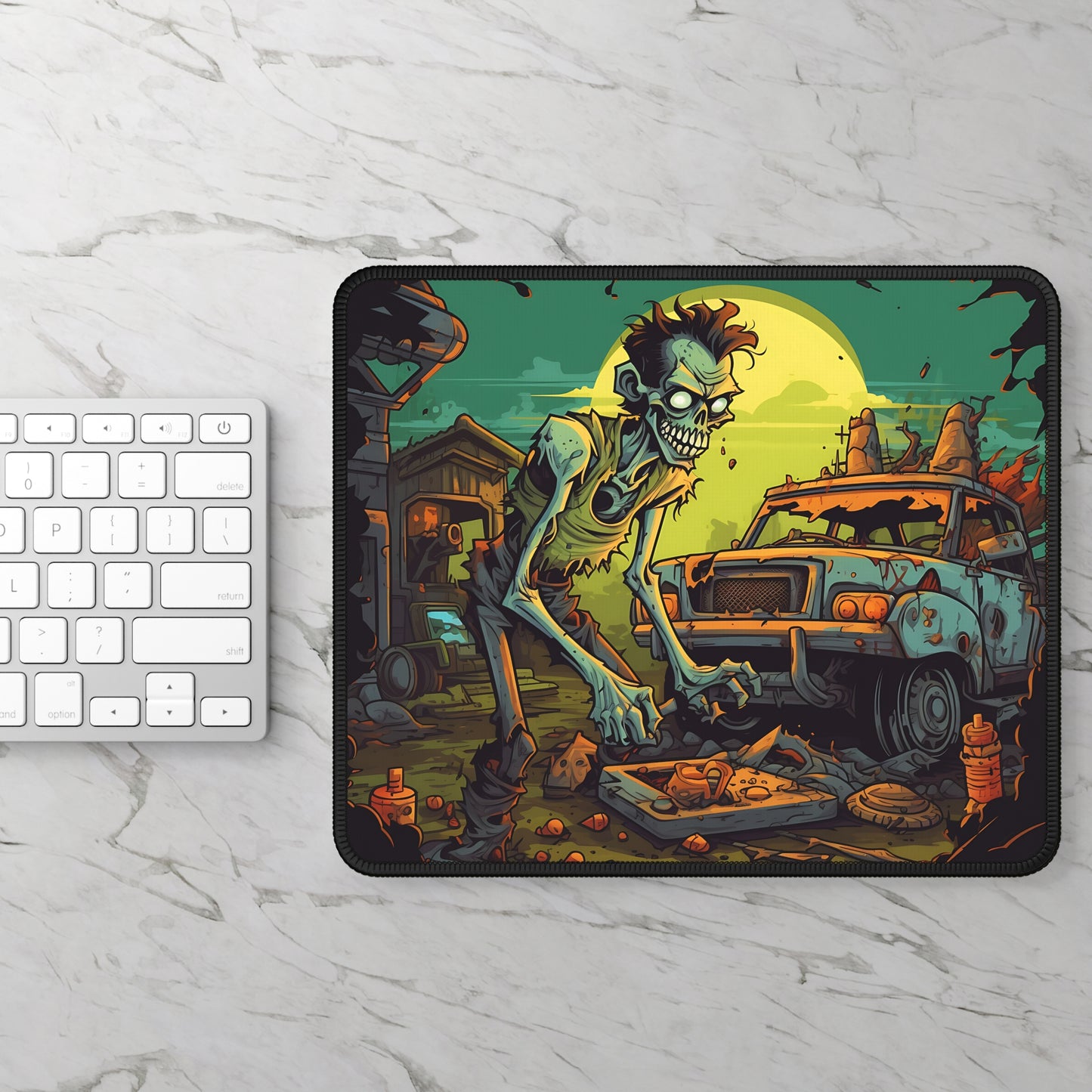 Junkyard Creep Mouse Pad – Undead, Unhinged, and Unapologetic