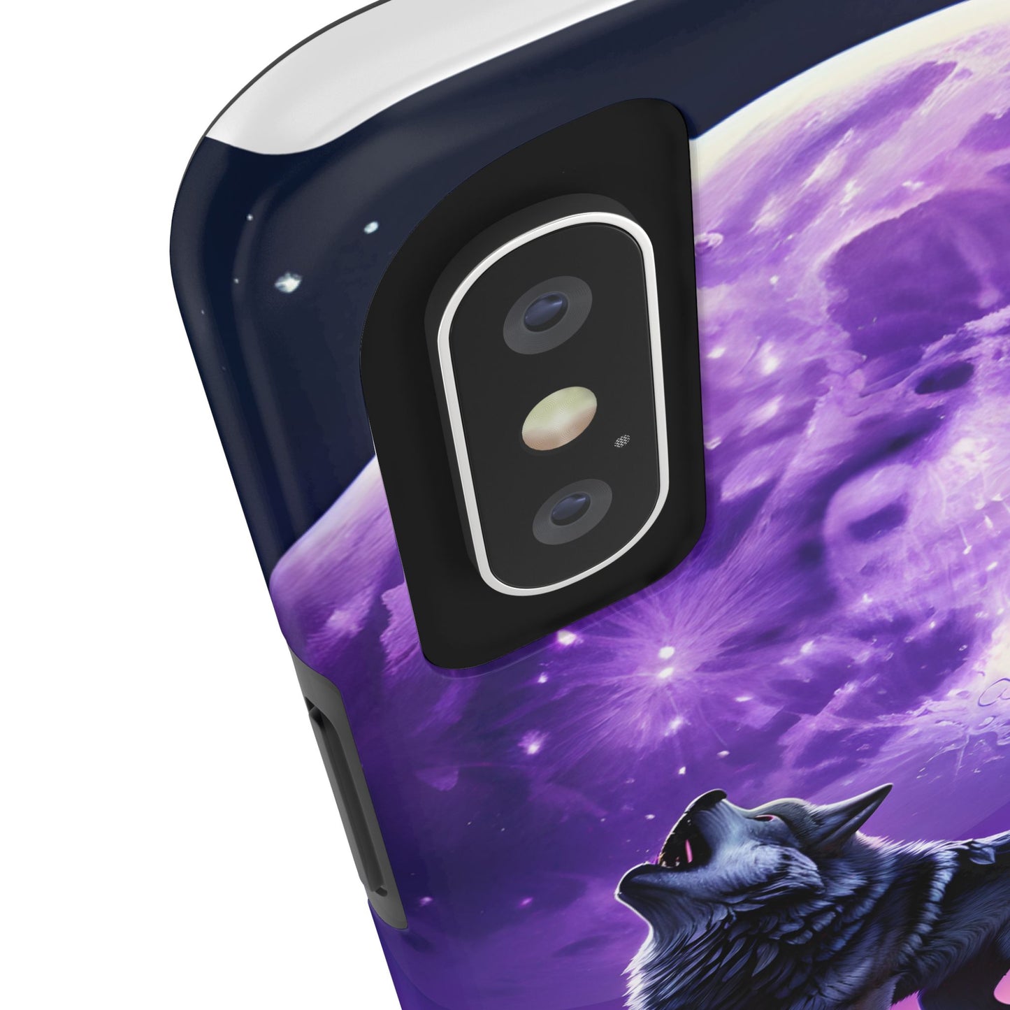 Howling Wolf Tough Phone Cases β Durable Protection with Mystical Moon Design