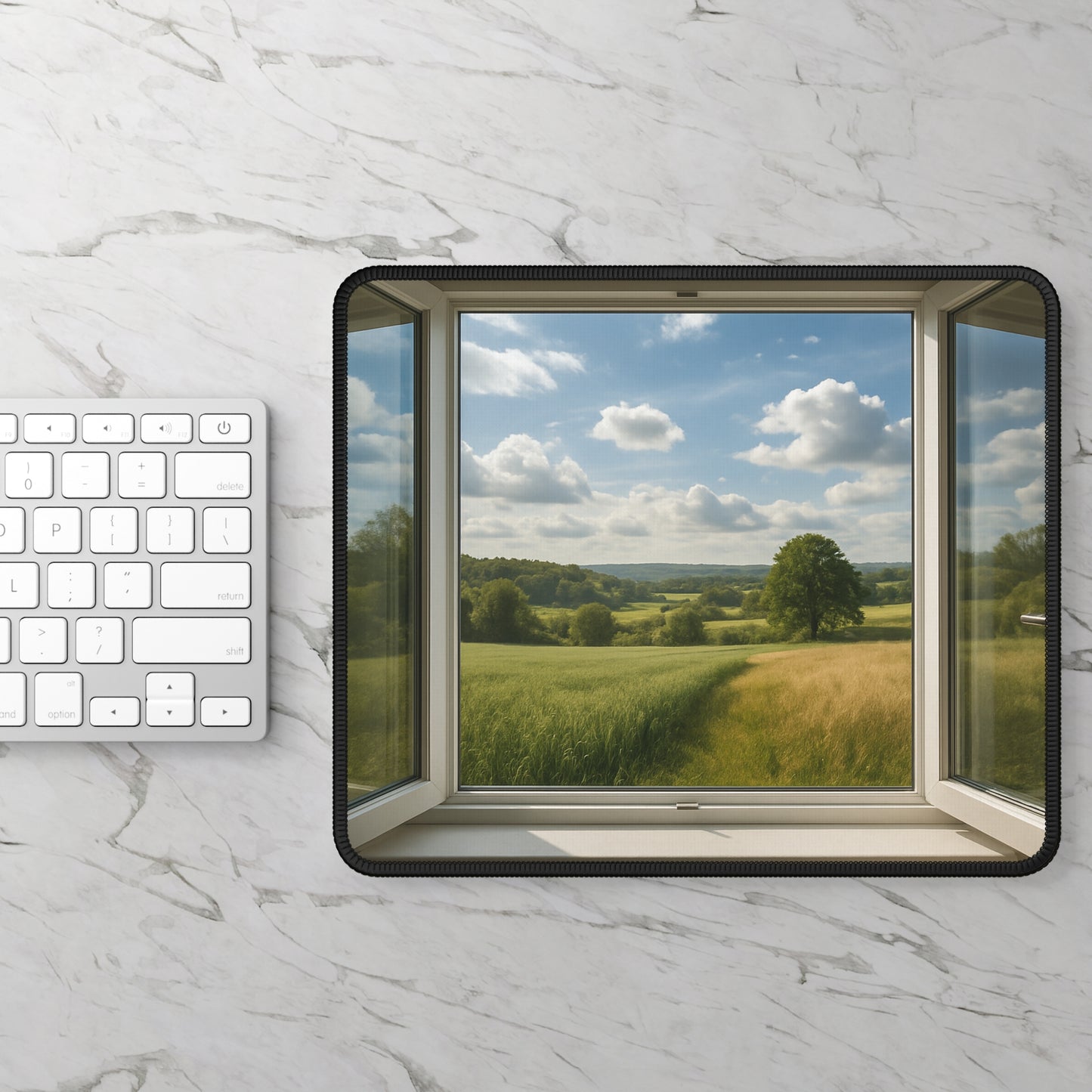 Meadow Morning Mouse Pad – Open Your Window to Peaceful Possibility