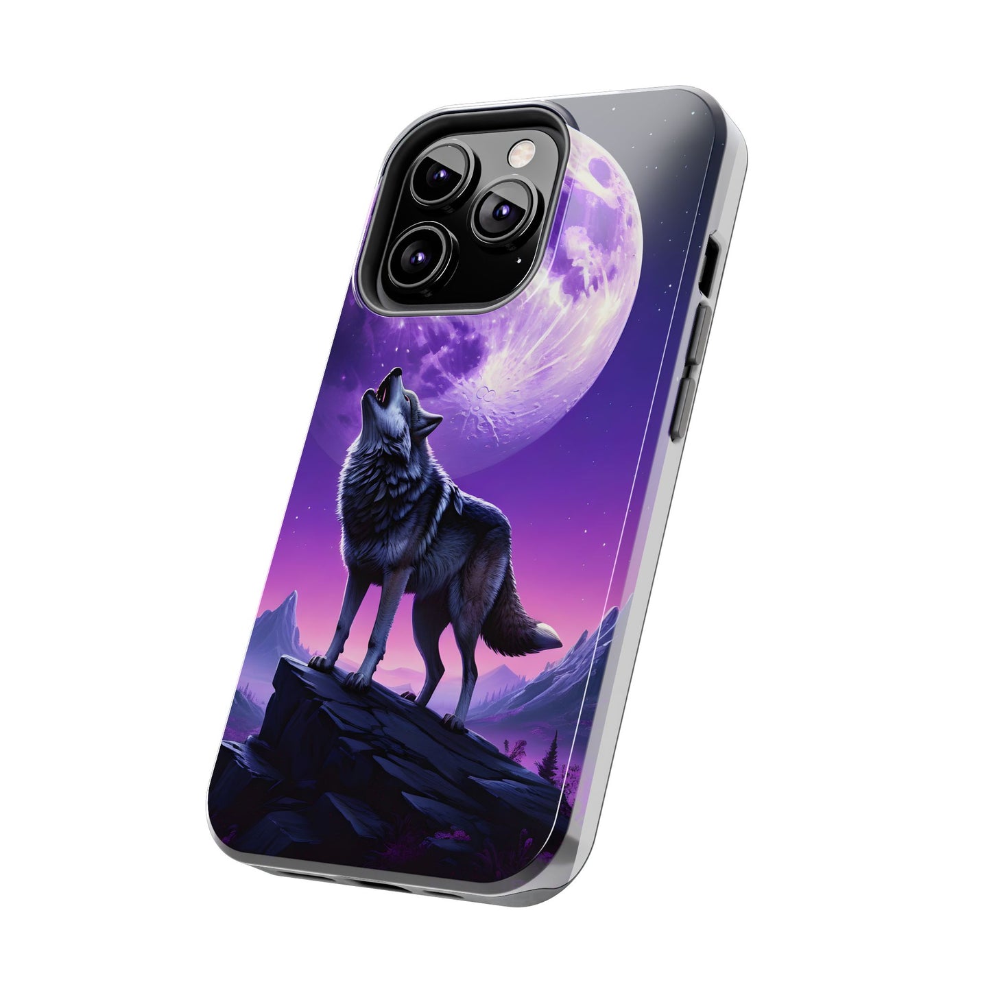 Howling Wolf Tough Phone Cases β Durable Protection with Mystical Moon Design