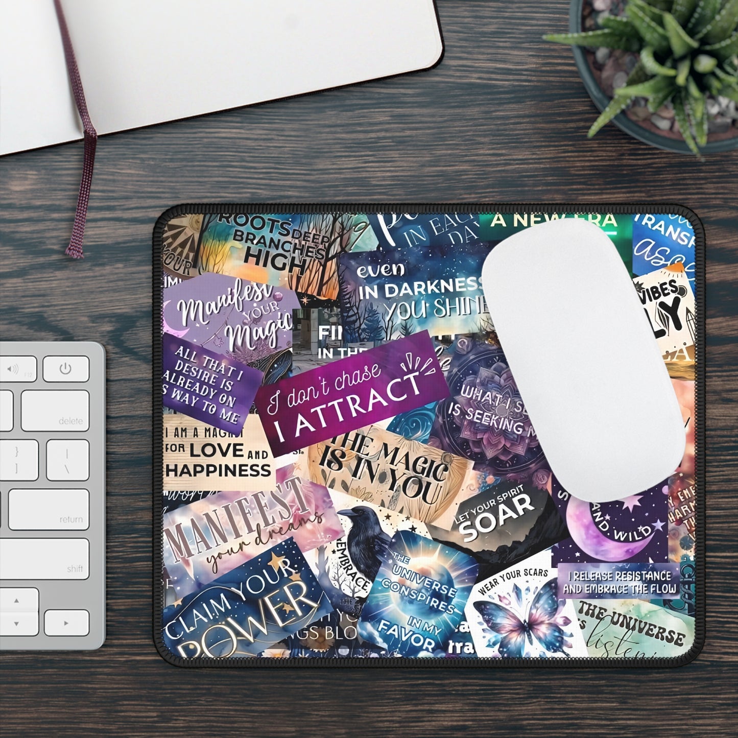 Manifest Magic Mouse Pad – Channeling Cosmic Vibes One Click at a Time