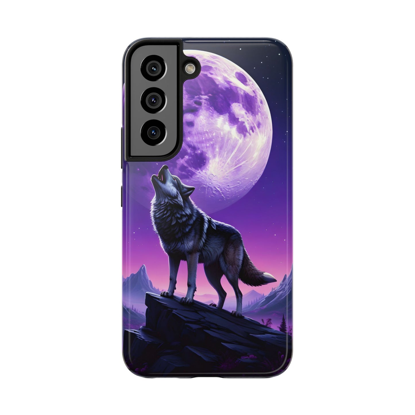 Howling Wolf Tough Phone Cases β Durable Protection with Mystical Moon Design