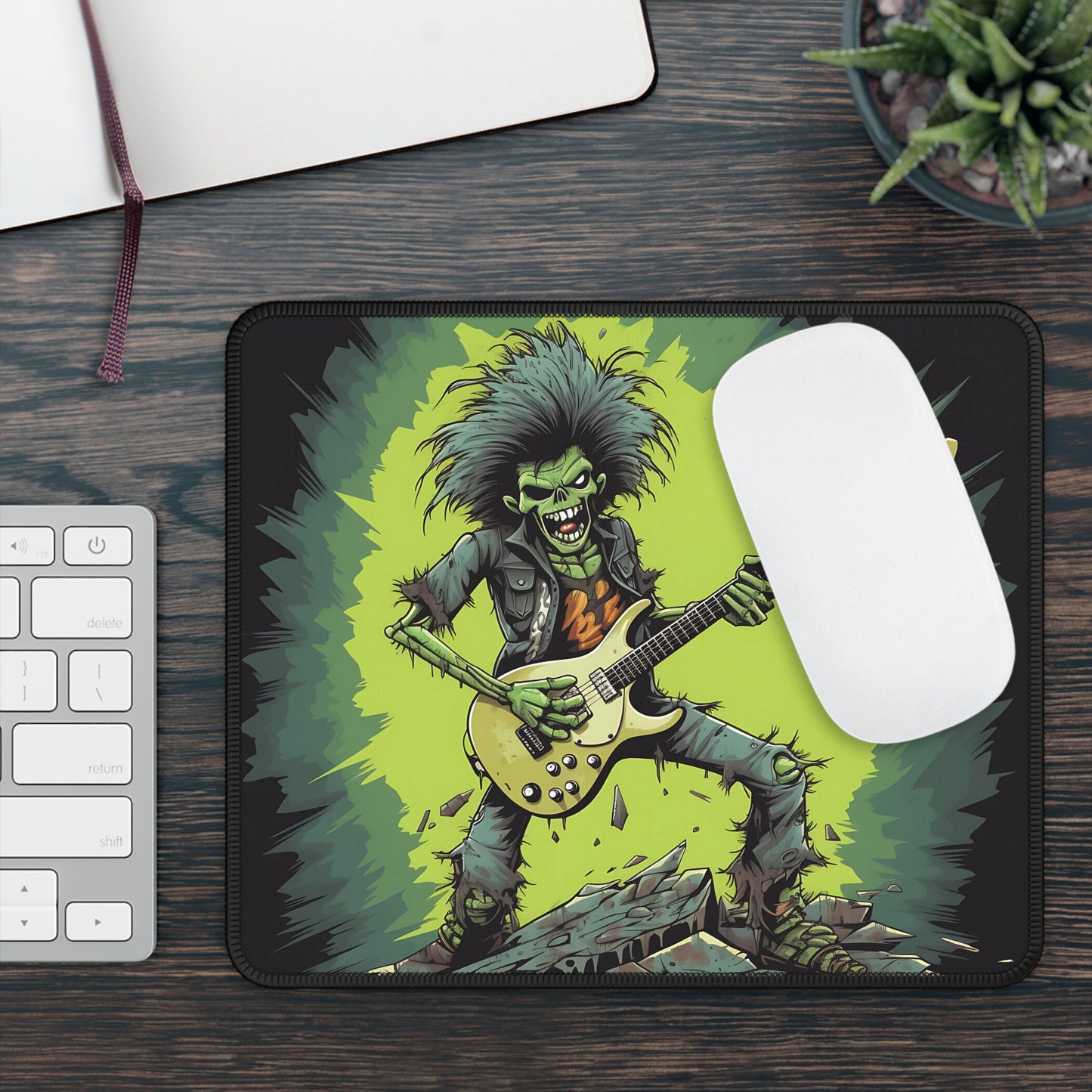 Zombie Axeman Mouse Pad – Riff. Shred. Rot. Repeat.