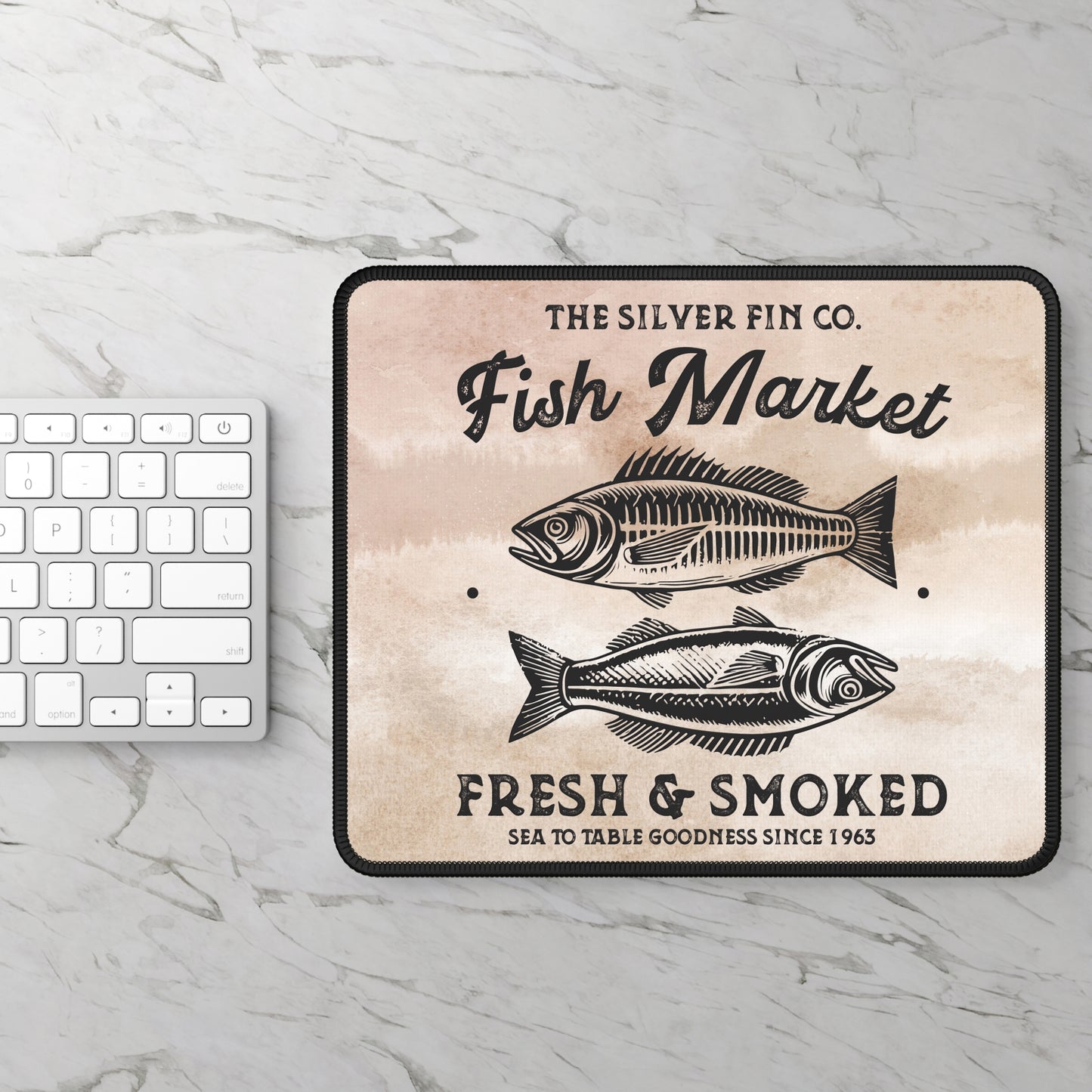 Fish Market Mouse Pad – Sea to Table Style for Your Desk