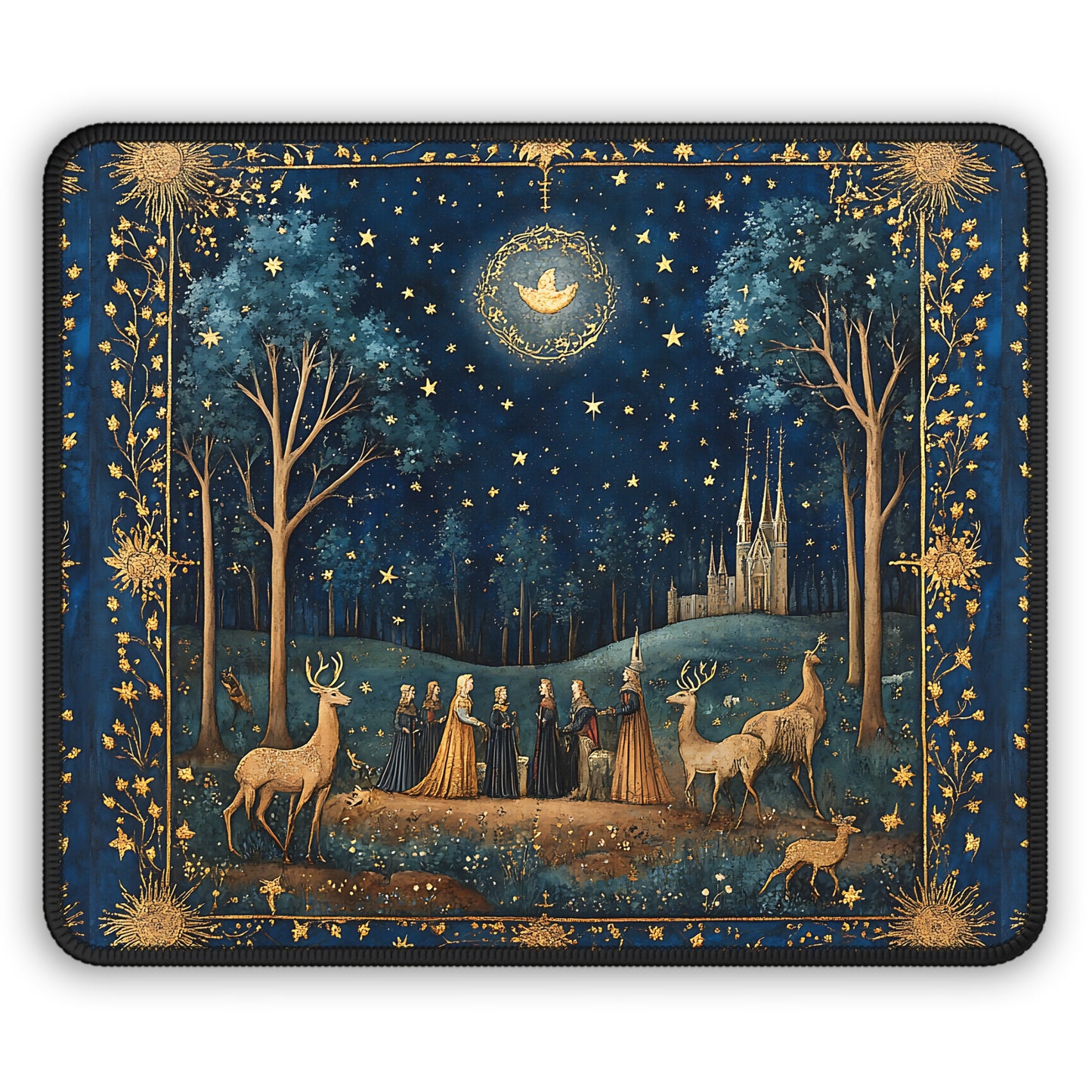 Moonlit Kingdom Mouse Pad – A Royal March Beneath the Stars