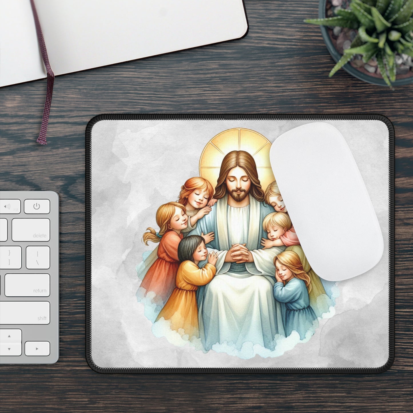 In His Care Mouse Pad – Celebrate Joy, Innocence, and Unconditional Love