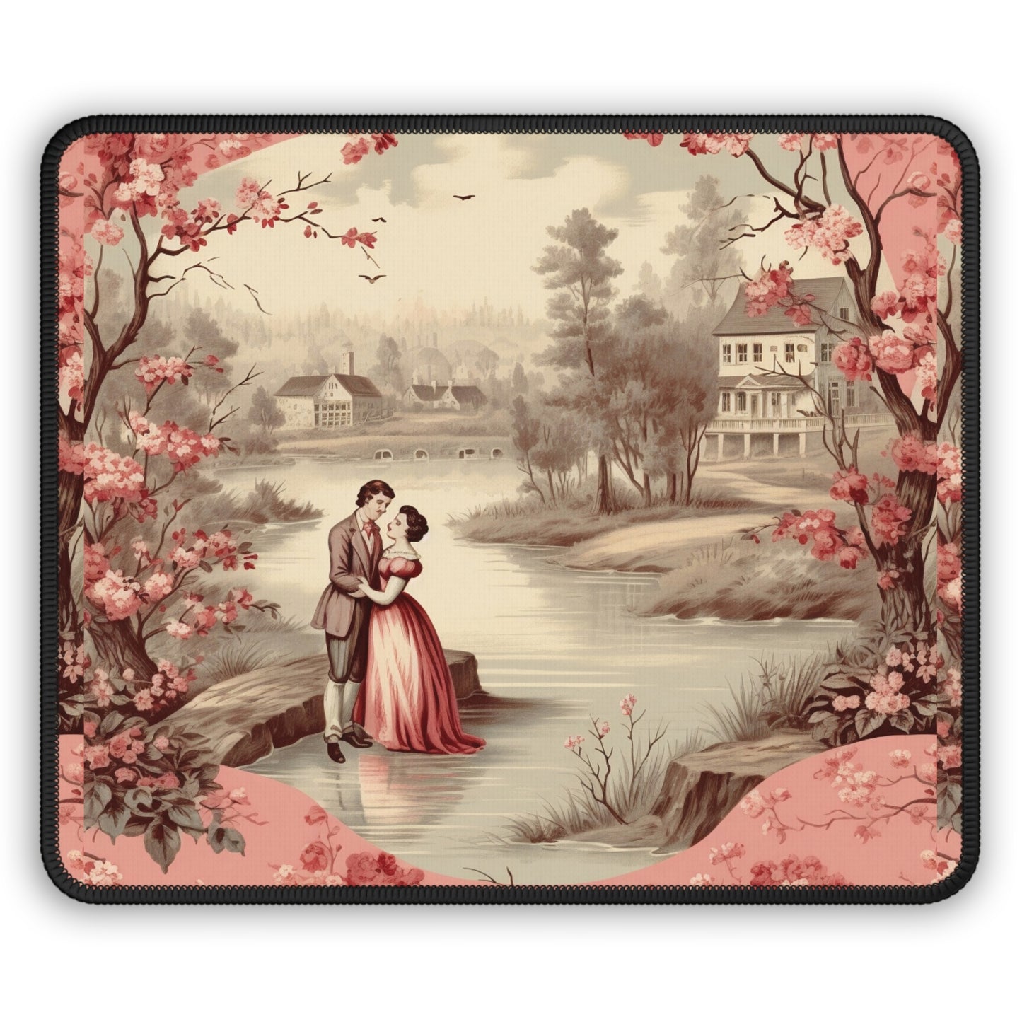 Lovers by the Lake Mouse Pad – A Stolen Moment in Time