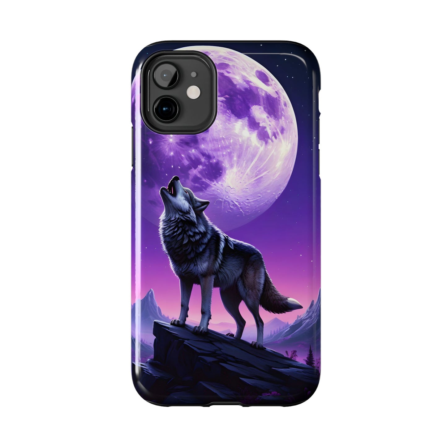 Howling Wolf Tough Phone Cases β Durable Protection with Mystical Moon Design