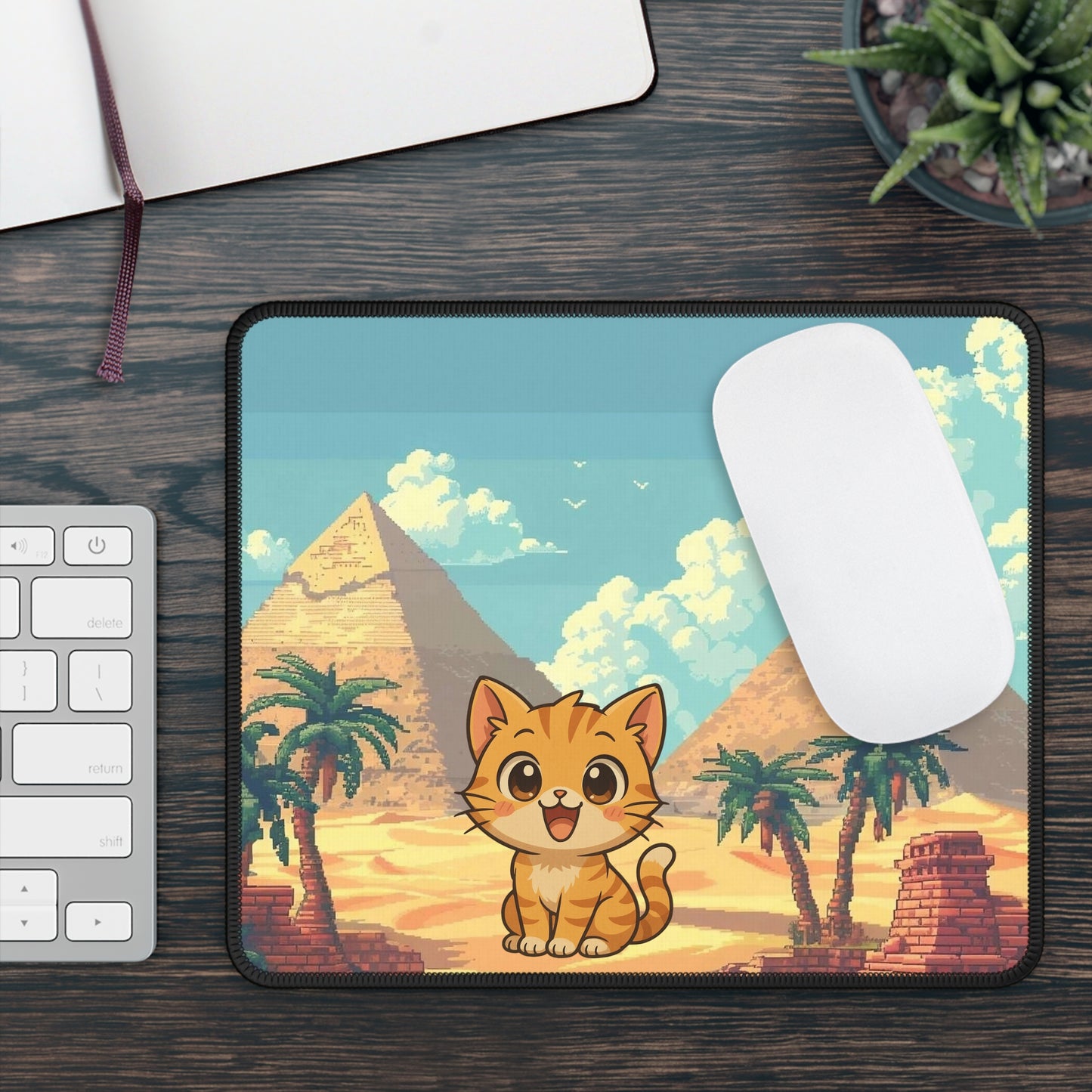 Pixel Pharaoh Paws Mouse Pad – The Cutest Ruler of the Desert