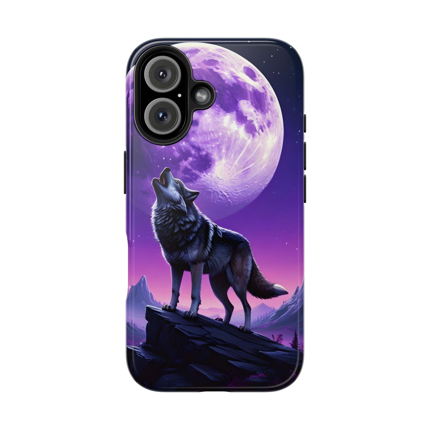 Howling Wolf Tough Phone Cases β Durable Protection with Mystical Moon Design