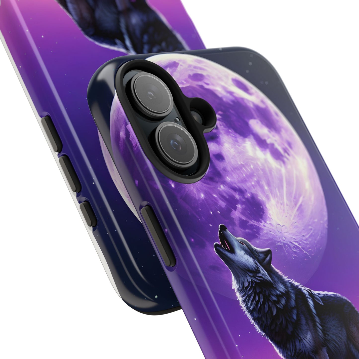 Howling Wolf Tough Phone Cases β Durable Protection with Mystical Moon Design