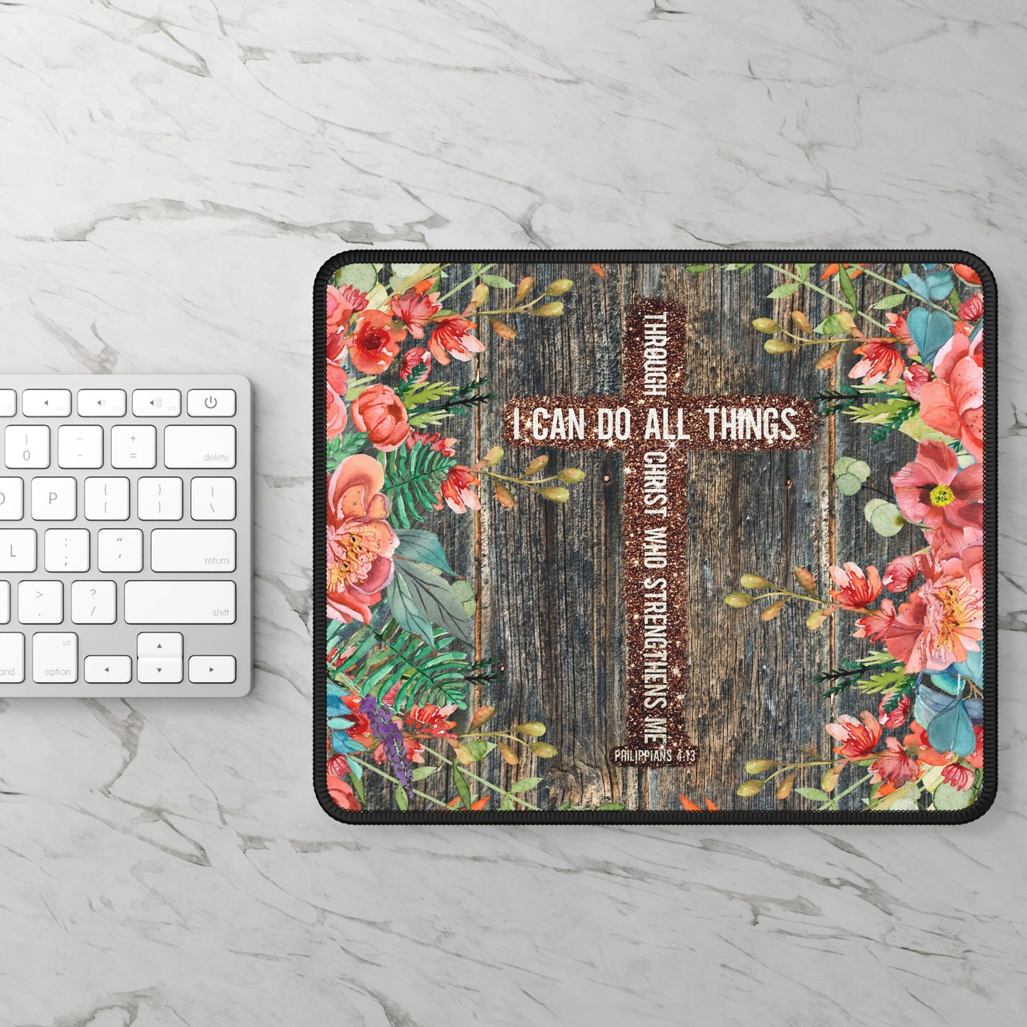 Rustic Faith Mouse Pad – I Can Do All Things Through Christ