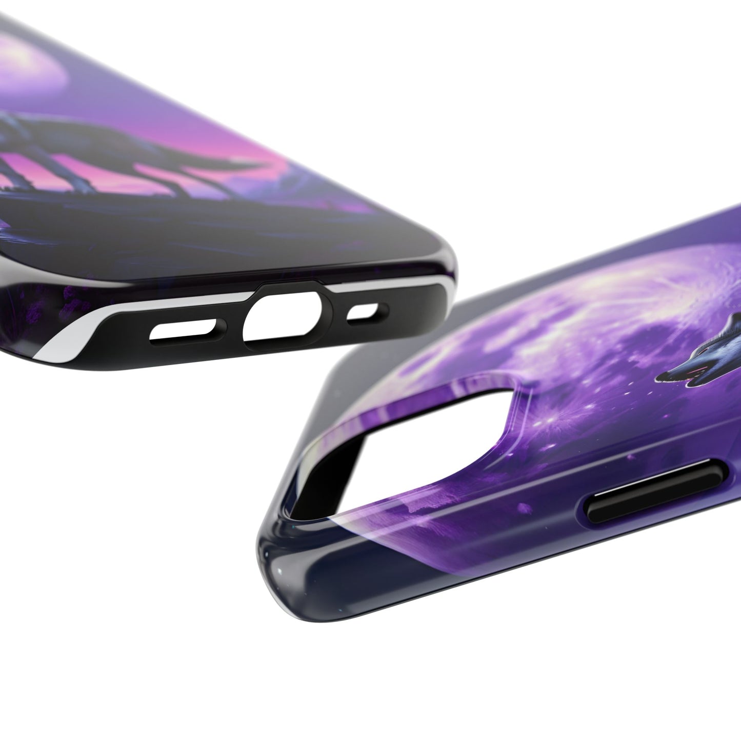 Howling Wolf Tough Phone Cases β Durable Protection with Mystical Moon Design