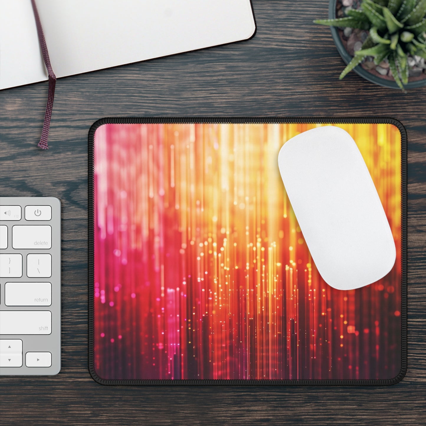 Neon Ember Rush Mouse Pad – Blaze Through Clicks in Bold, Fiery Style