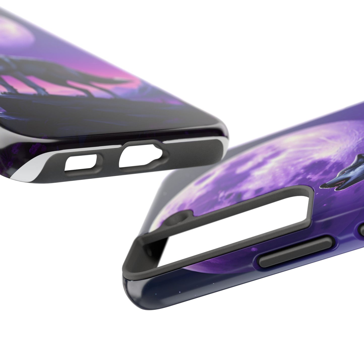 Howling Wolf Tough Phone Cases β Durable Protection with Mystical Moon Design