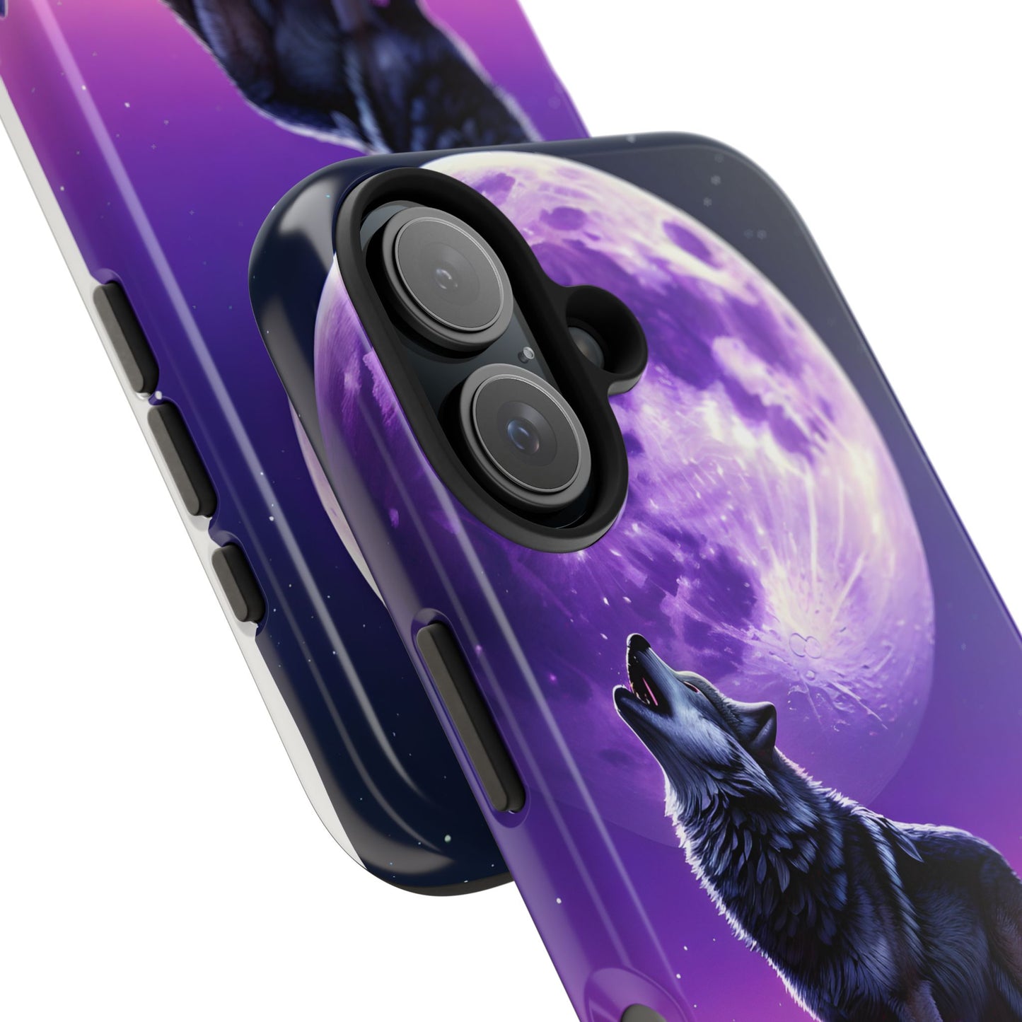 Howling Wolf Tough Phone Cases β Durable Protection with Mystical Moon Design