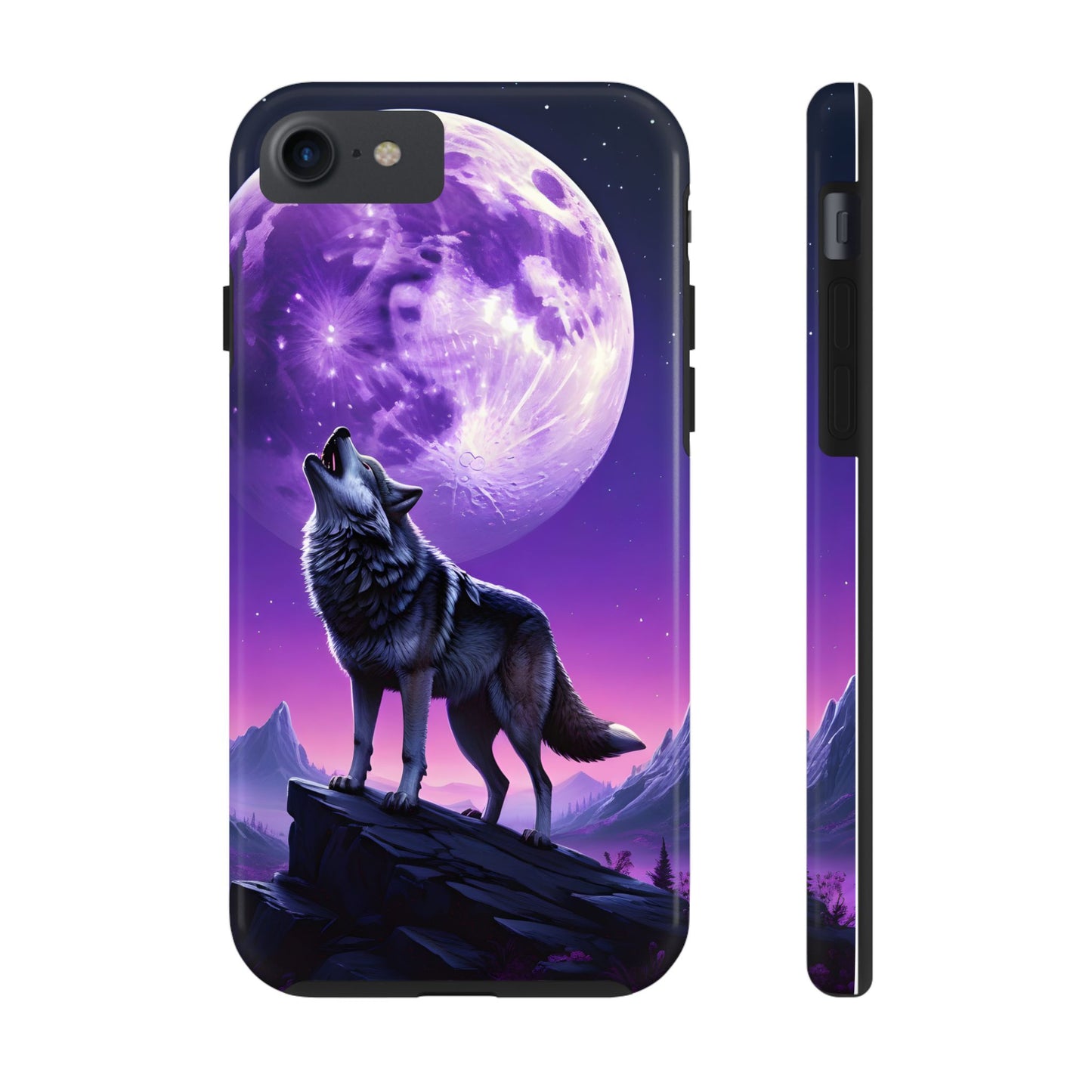 Howling Wolf Tough Phone Cases β Durable Protection with Mystical Moon Design